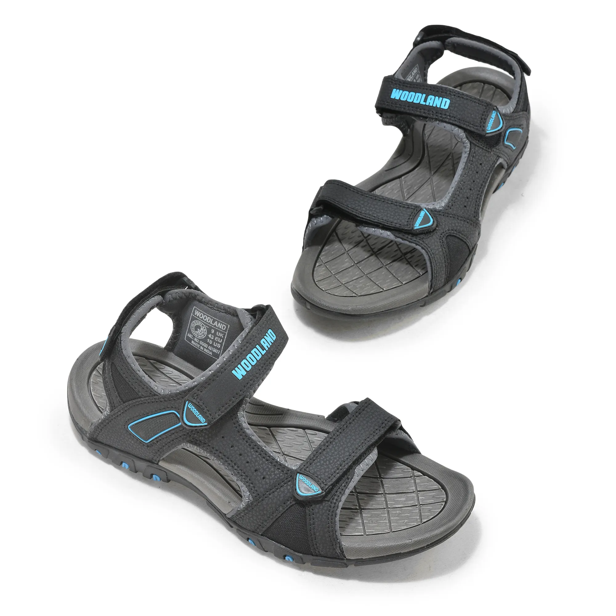 Black Men Sports Sandals - Thumbnail 2