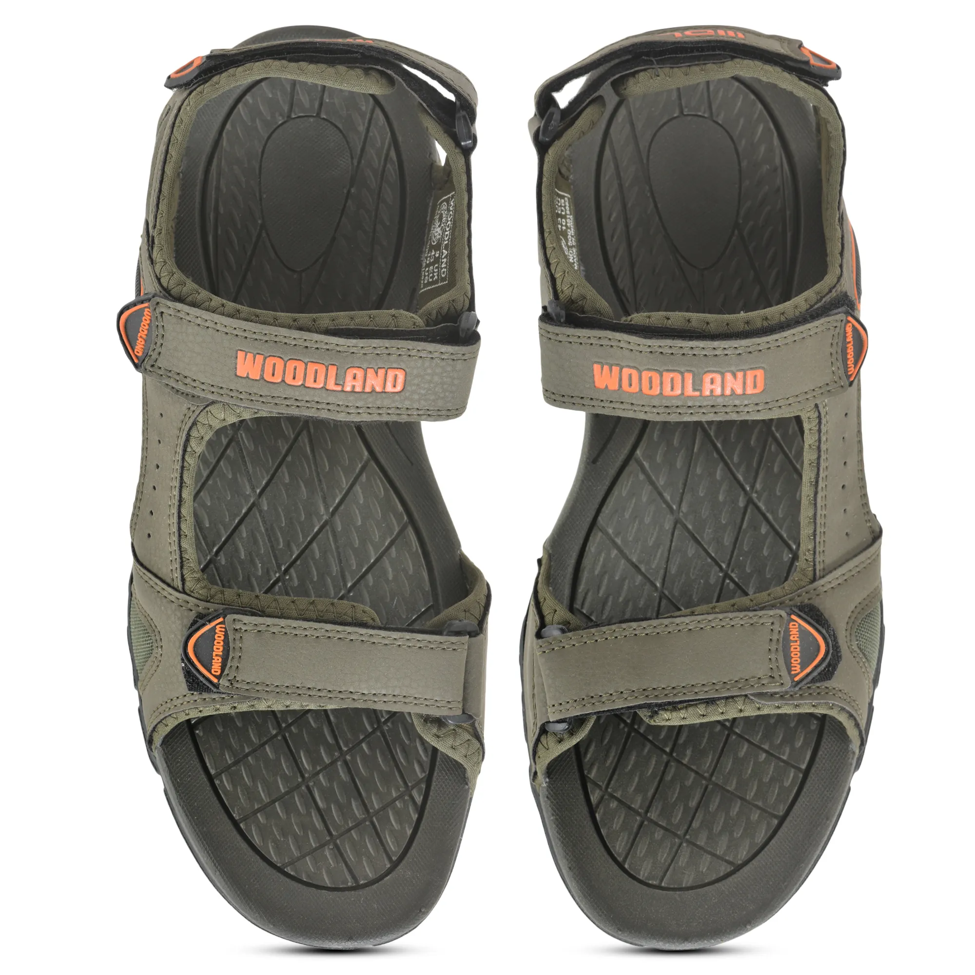 Olive Green Men Sports Sandals - Thumbnail 3