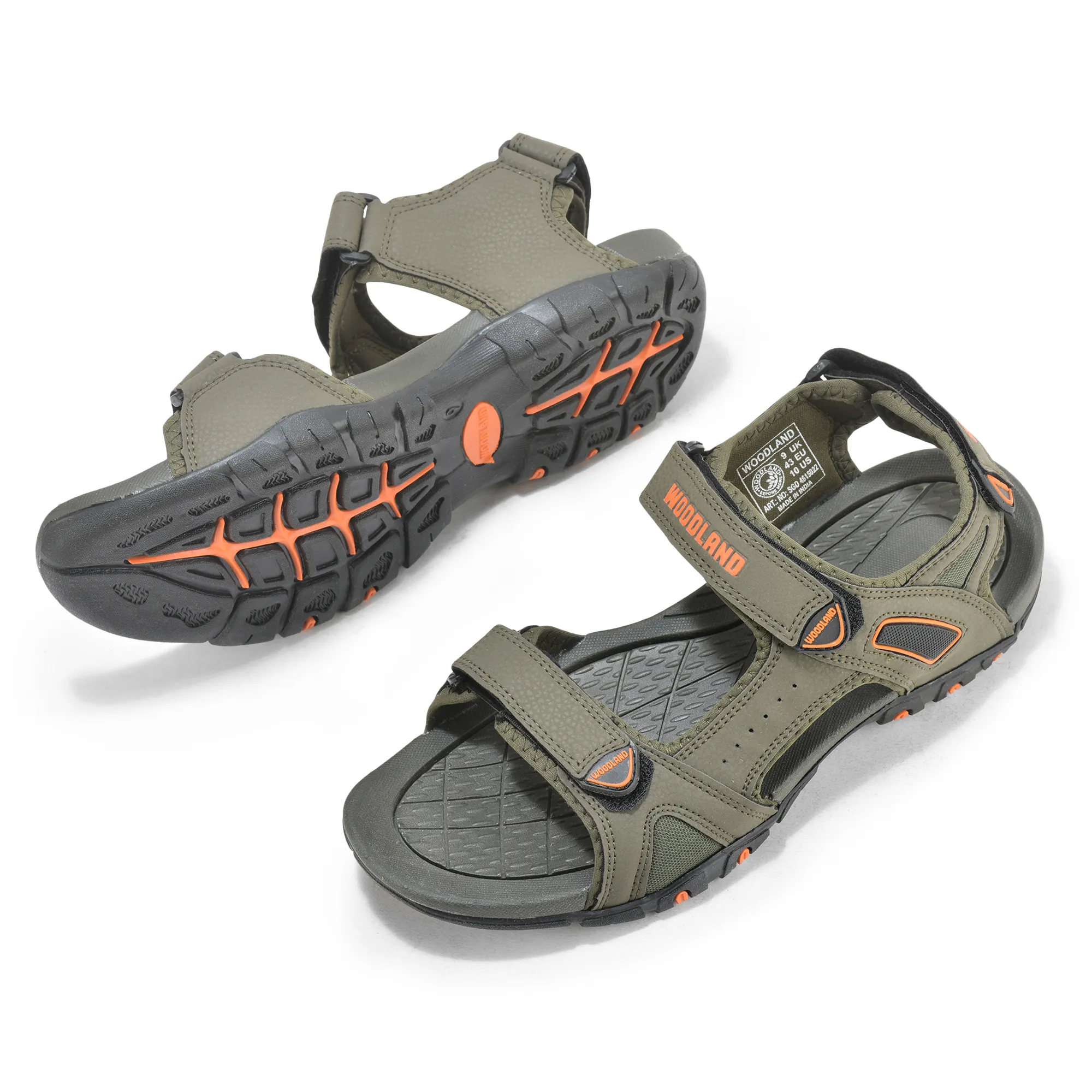 Olive Green Men Sports Sandals - Thumbnail 4