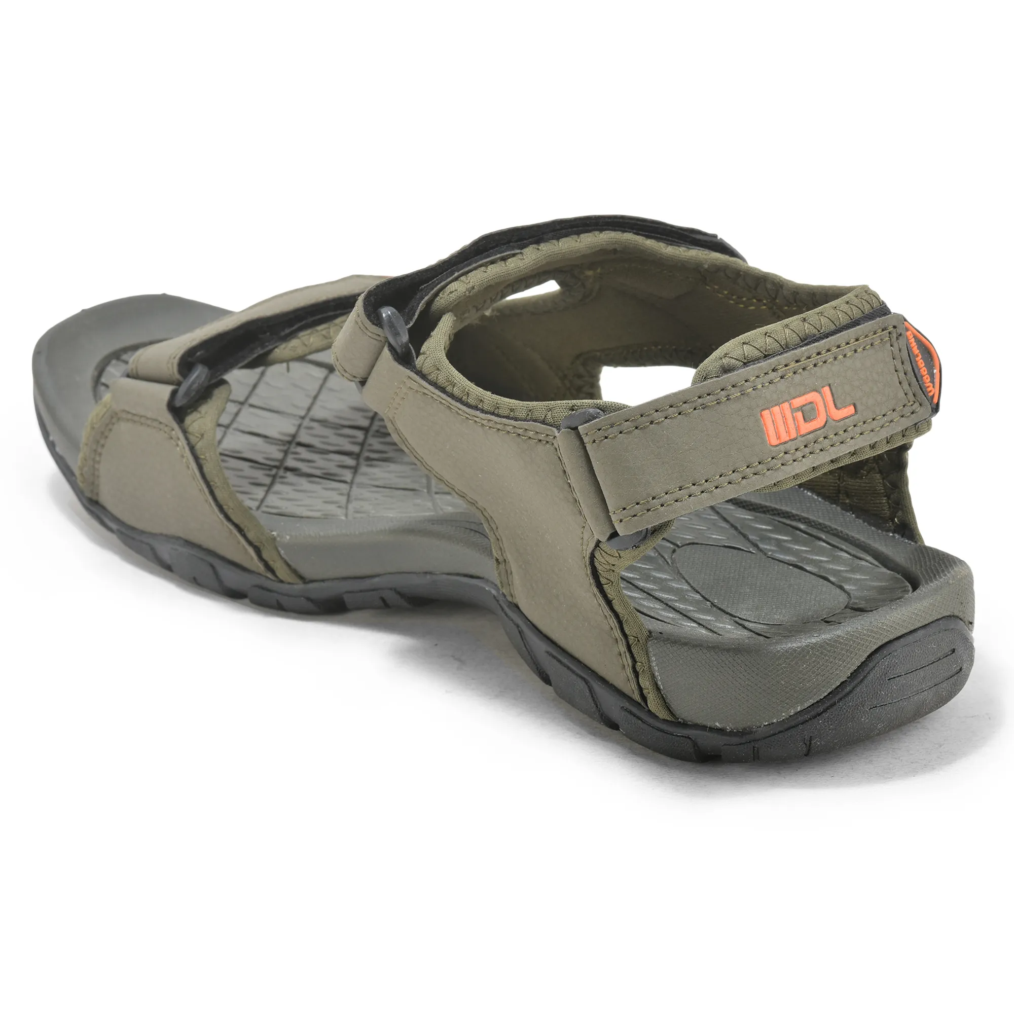 Olive Green Men Sports Sandals - Thumbnail 5