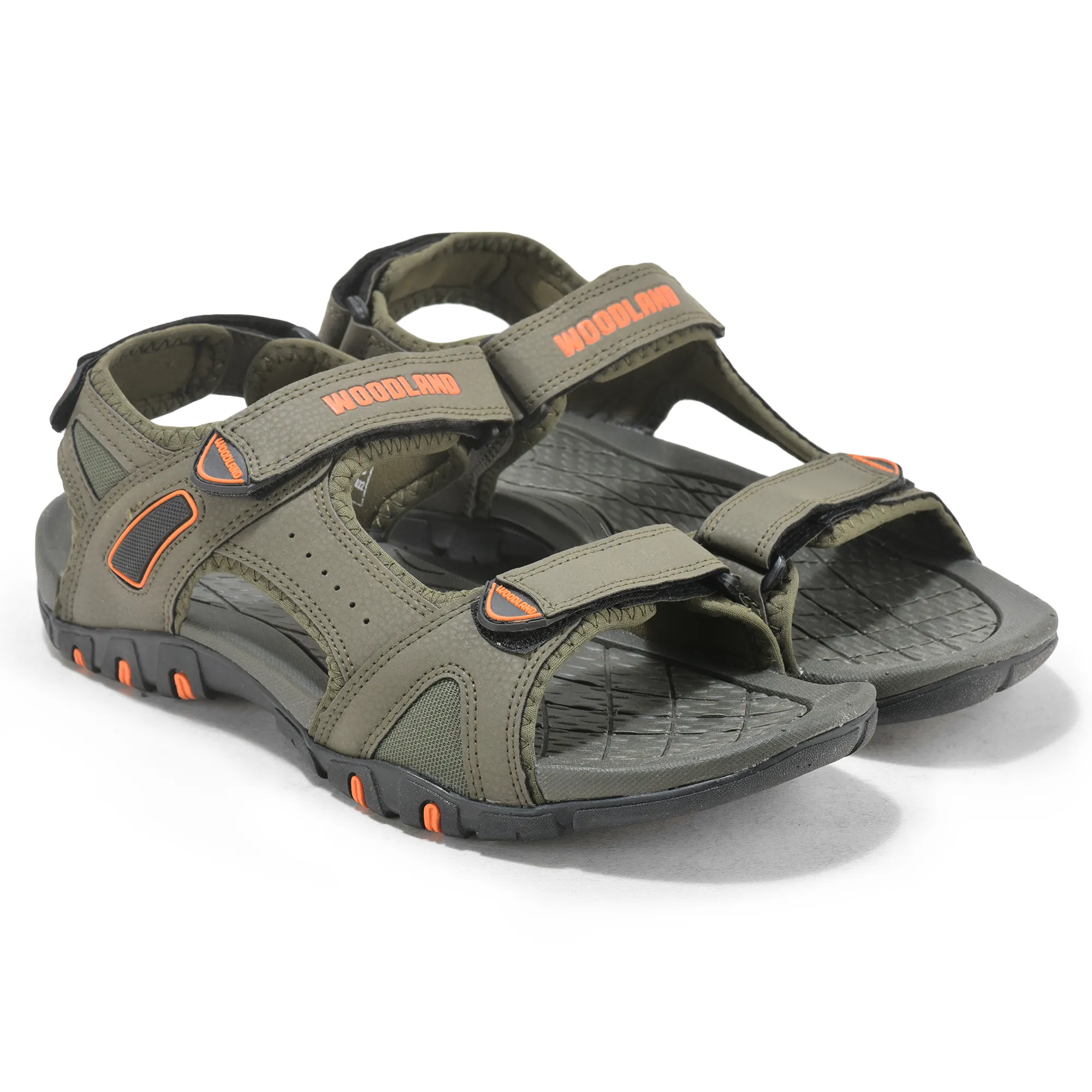 Olive Green Men Sports Sandals - Thumbnail 6