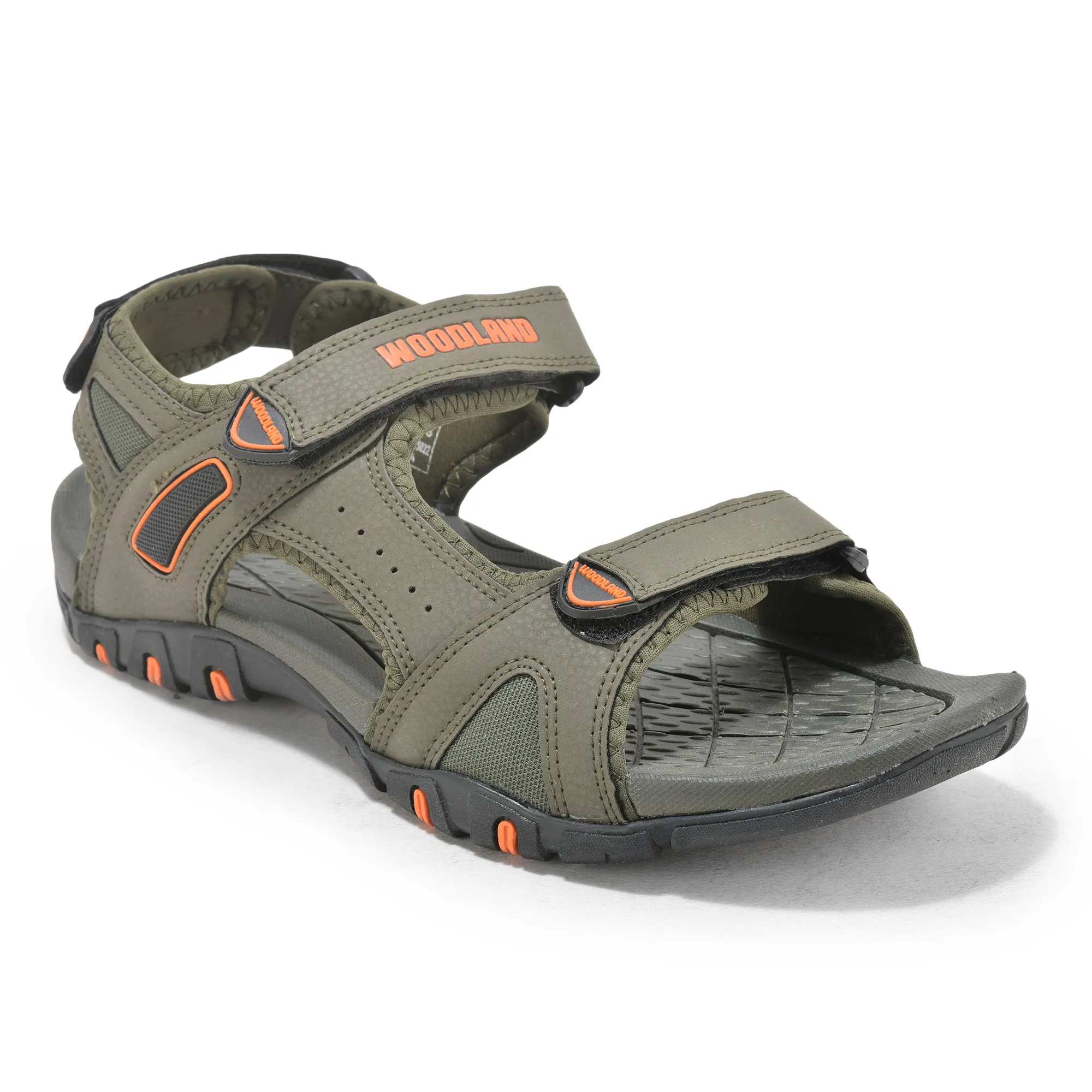 Olive Green Men Sports Sandals - Thumbnail 8