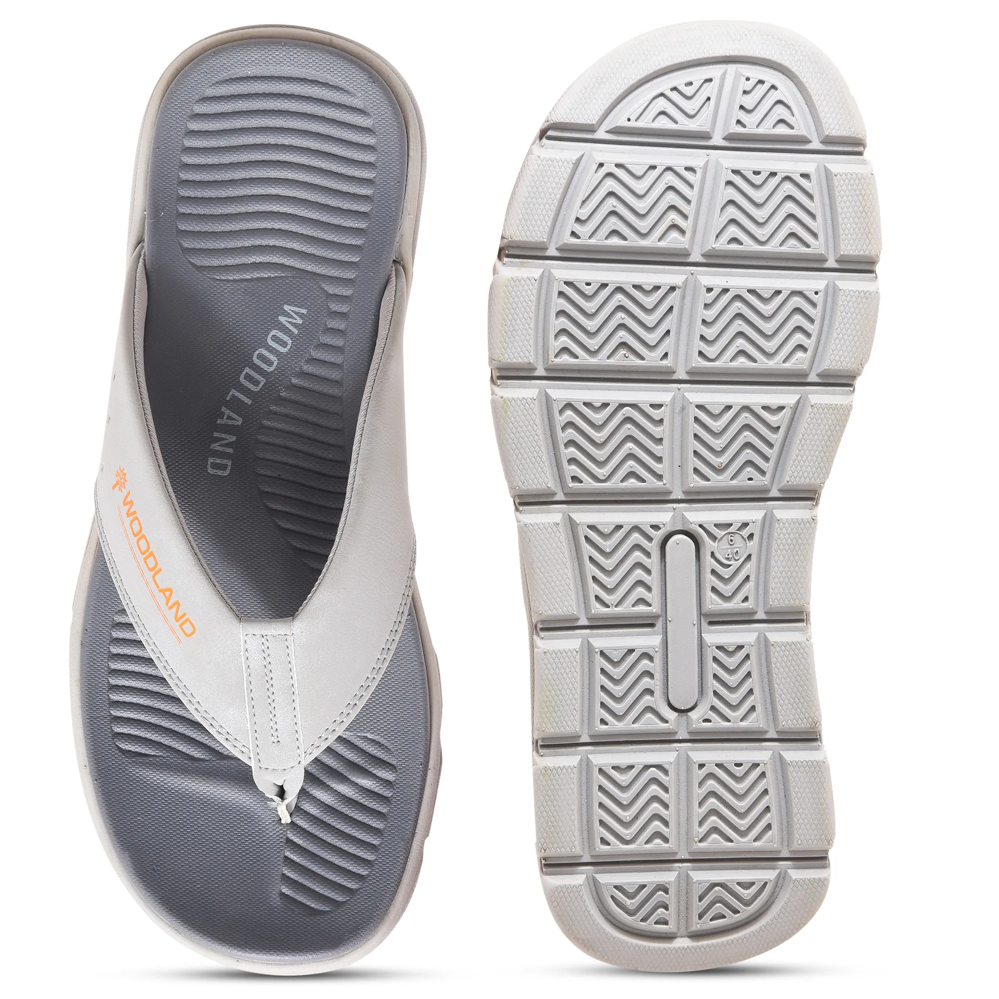 Woodland Grey Sports Slippers For Men - Thumbnail 9