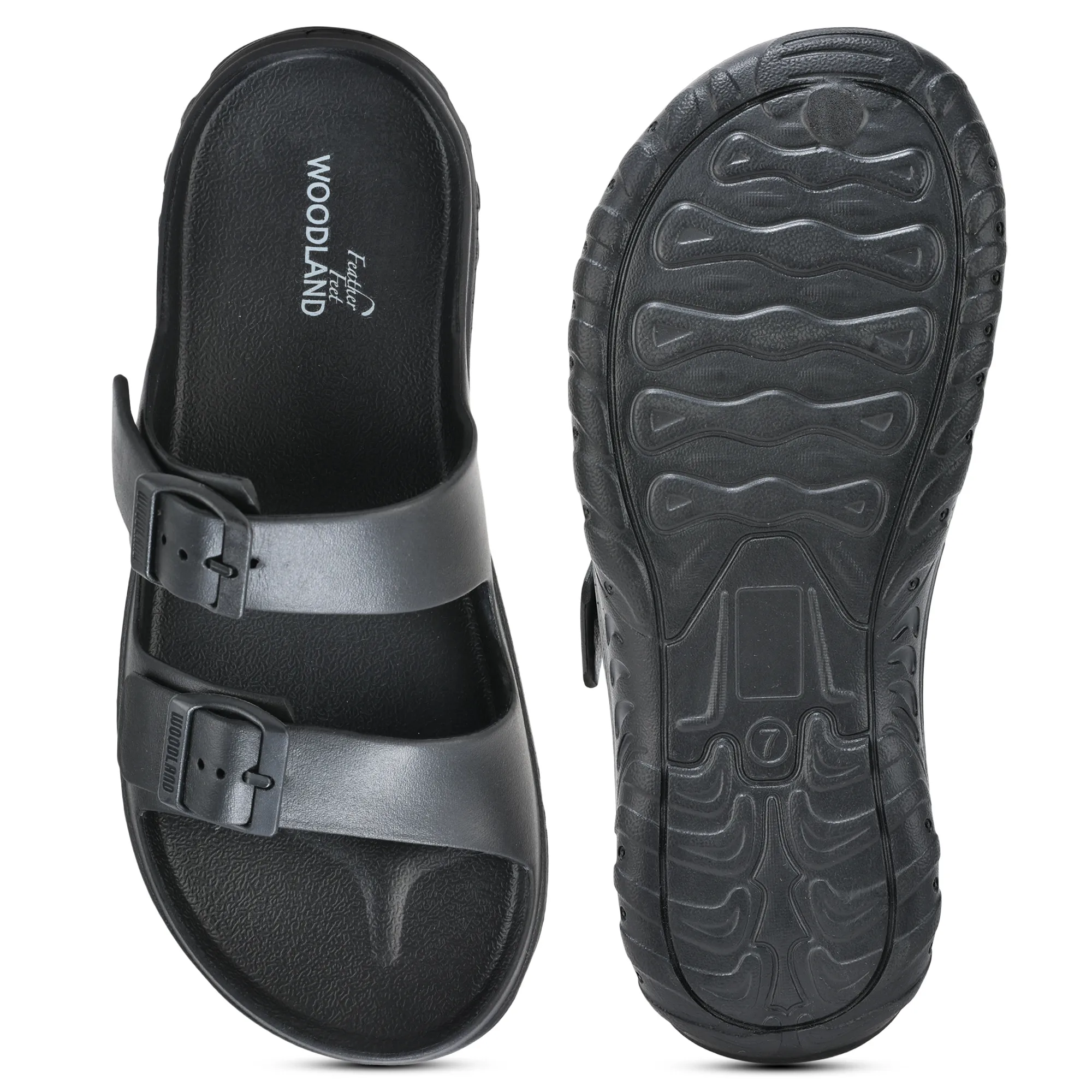 Black Eva Sports Slipper For Men - Thumbnail 8
