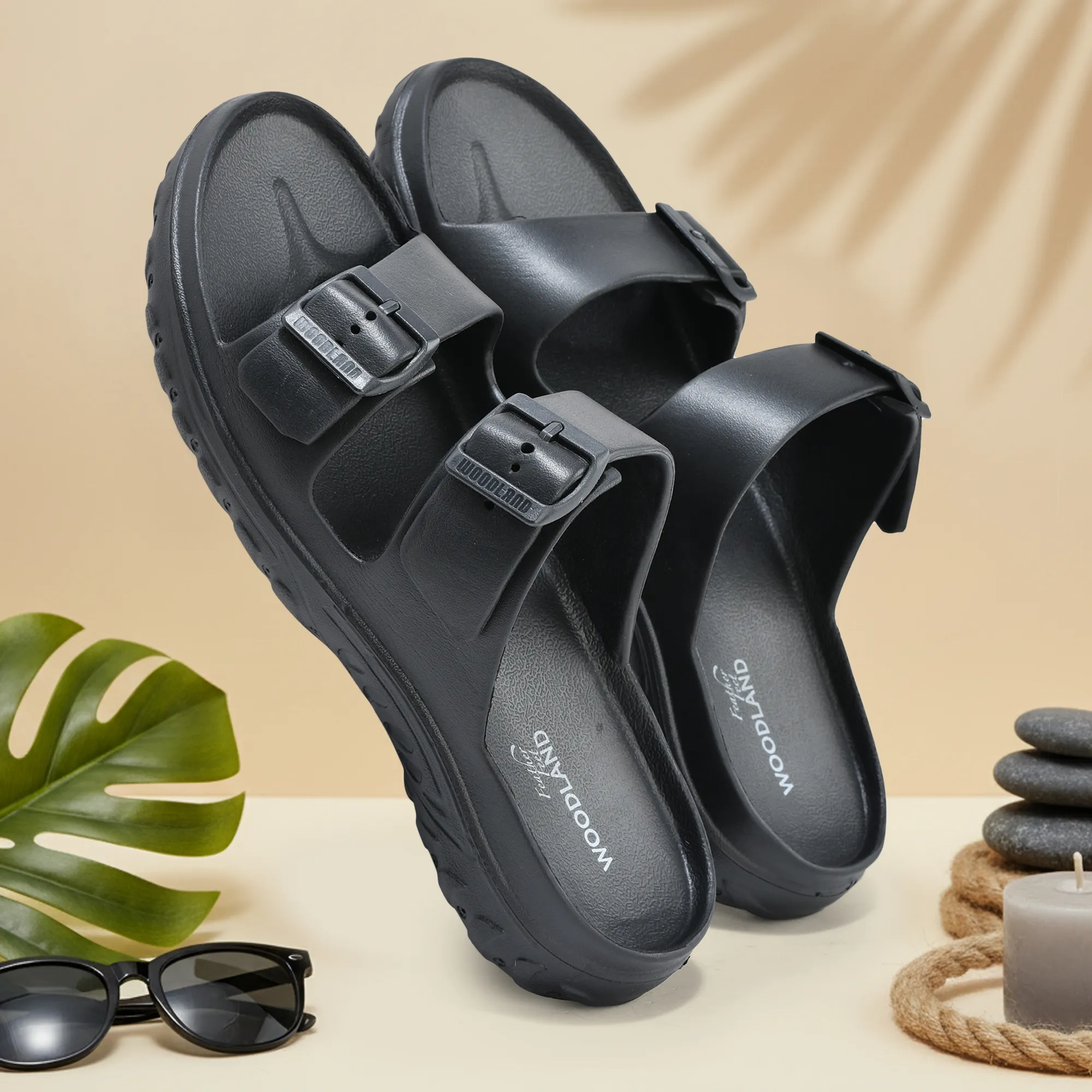 Black Eva Sports Slipper For Men - Thumbnail 9