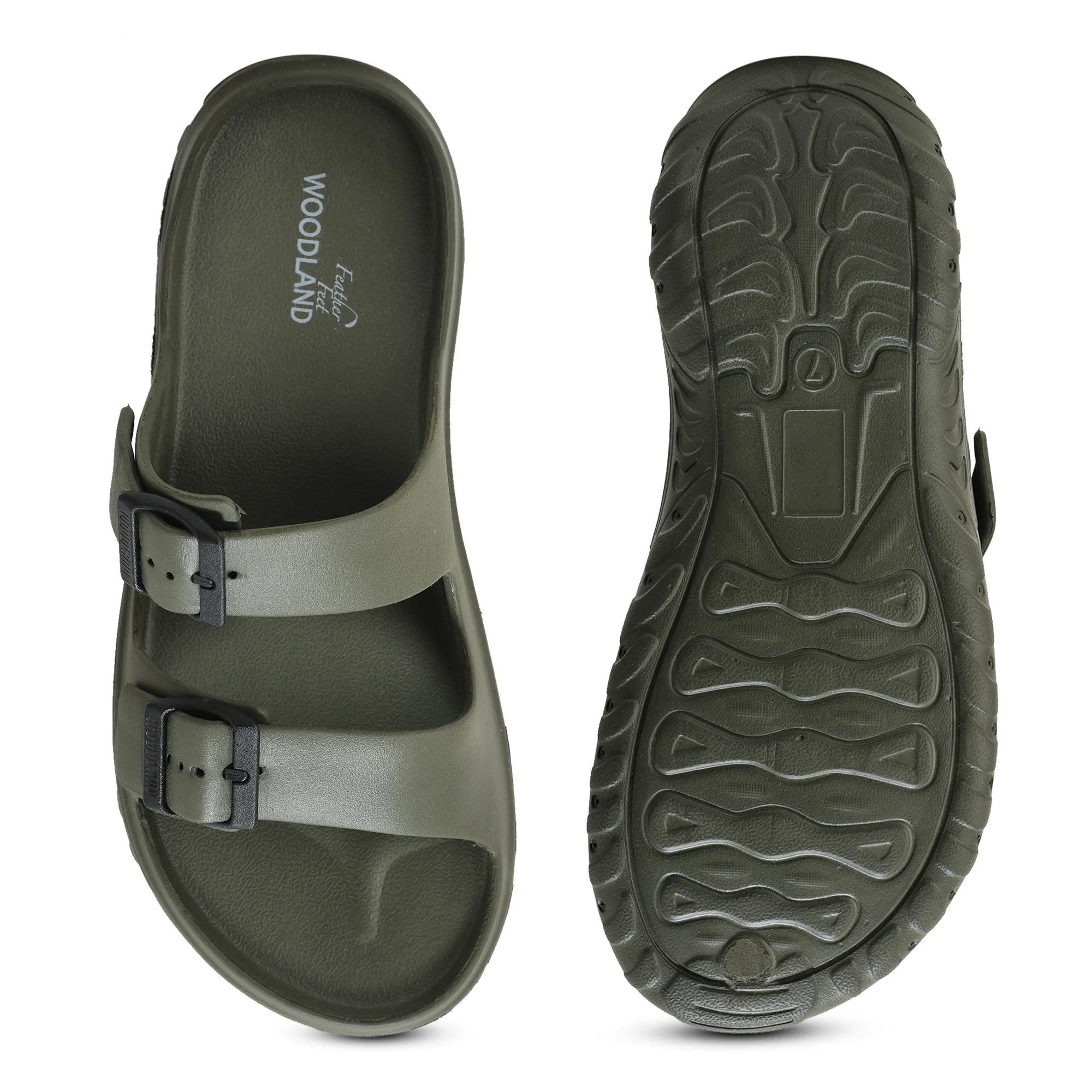 Olive Eva Sports Slipper For Men - Thumbnail 9