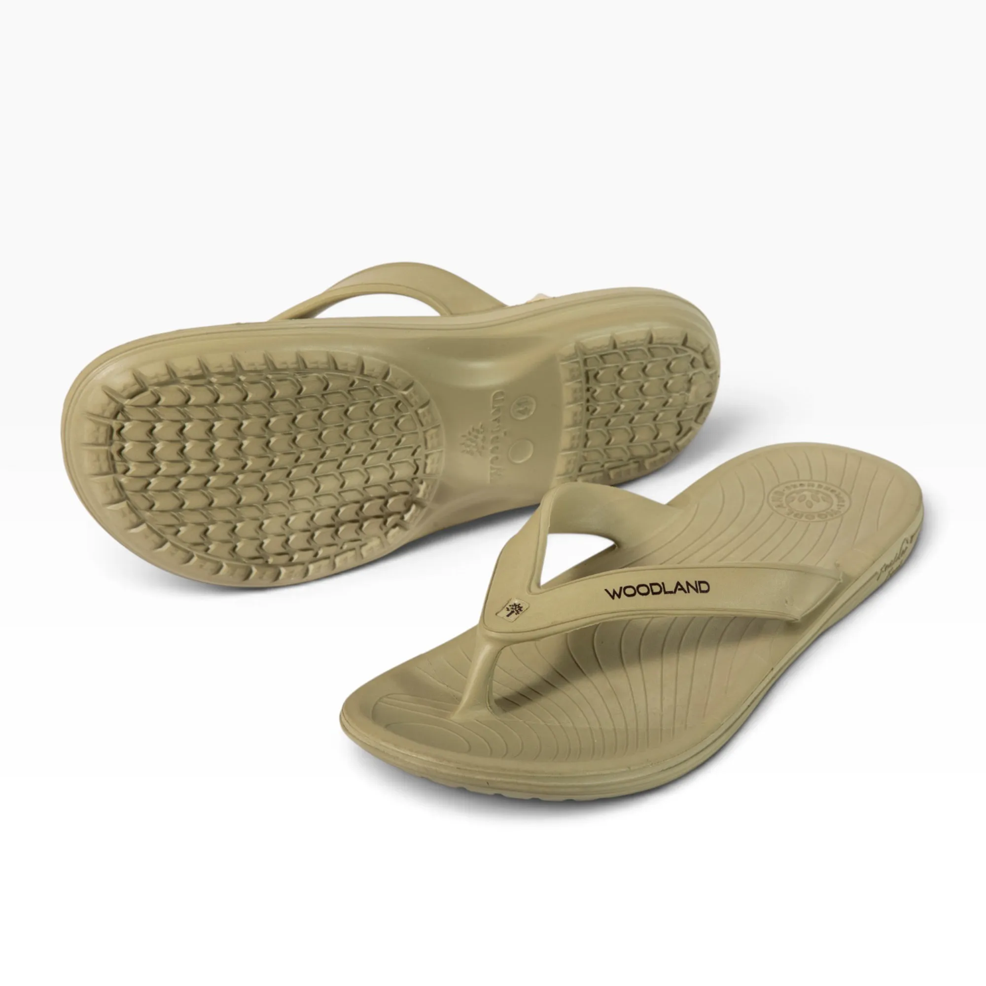Khaki Mens Slipper Flip Flop - Thumbnail 10