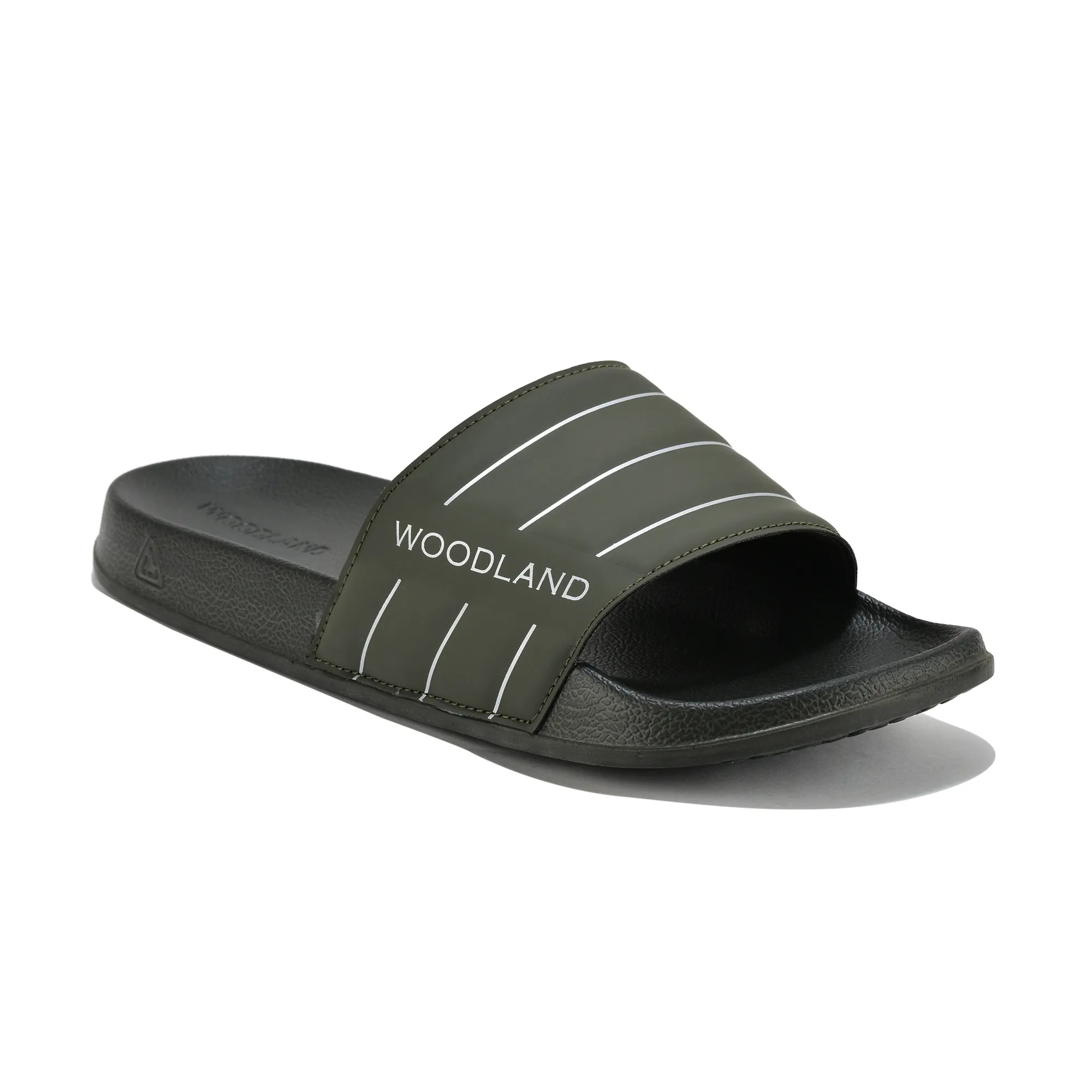 Men Olive EVA Lightweight Comfort Slippers - Thumbnail 3