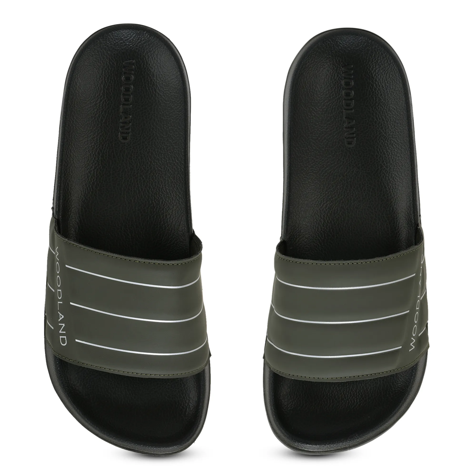 Men Olive EVA Lightweight Comfort Slippers - Thumbnail 5