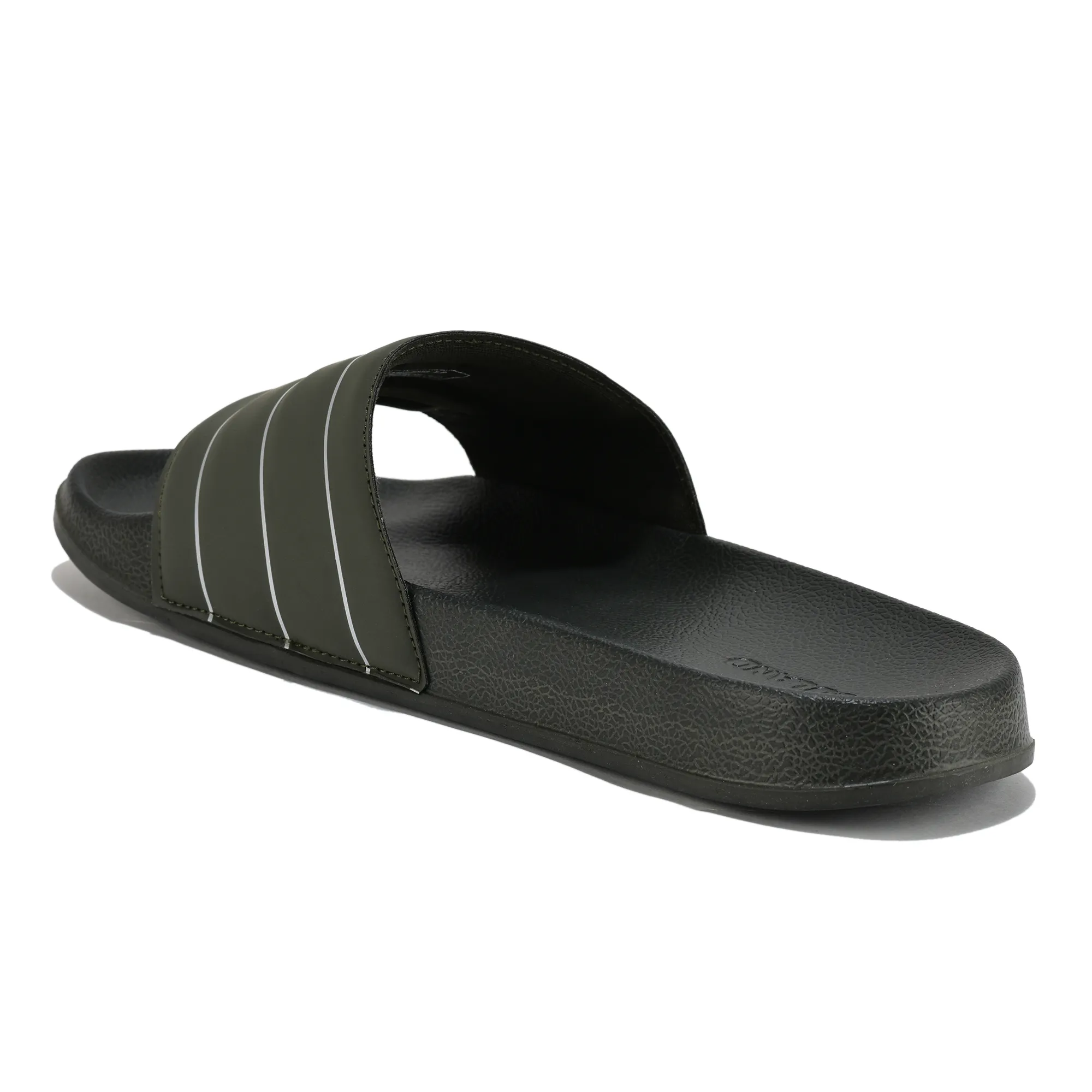 Men Olive EVA Lightweight Comfort Slippers - Thumbnail 7
