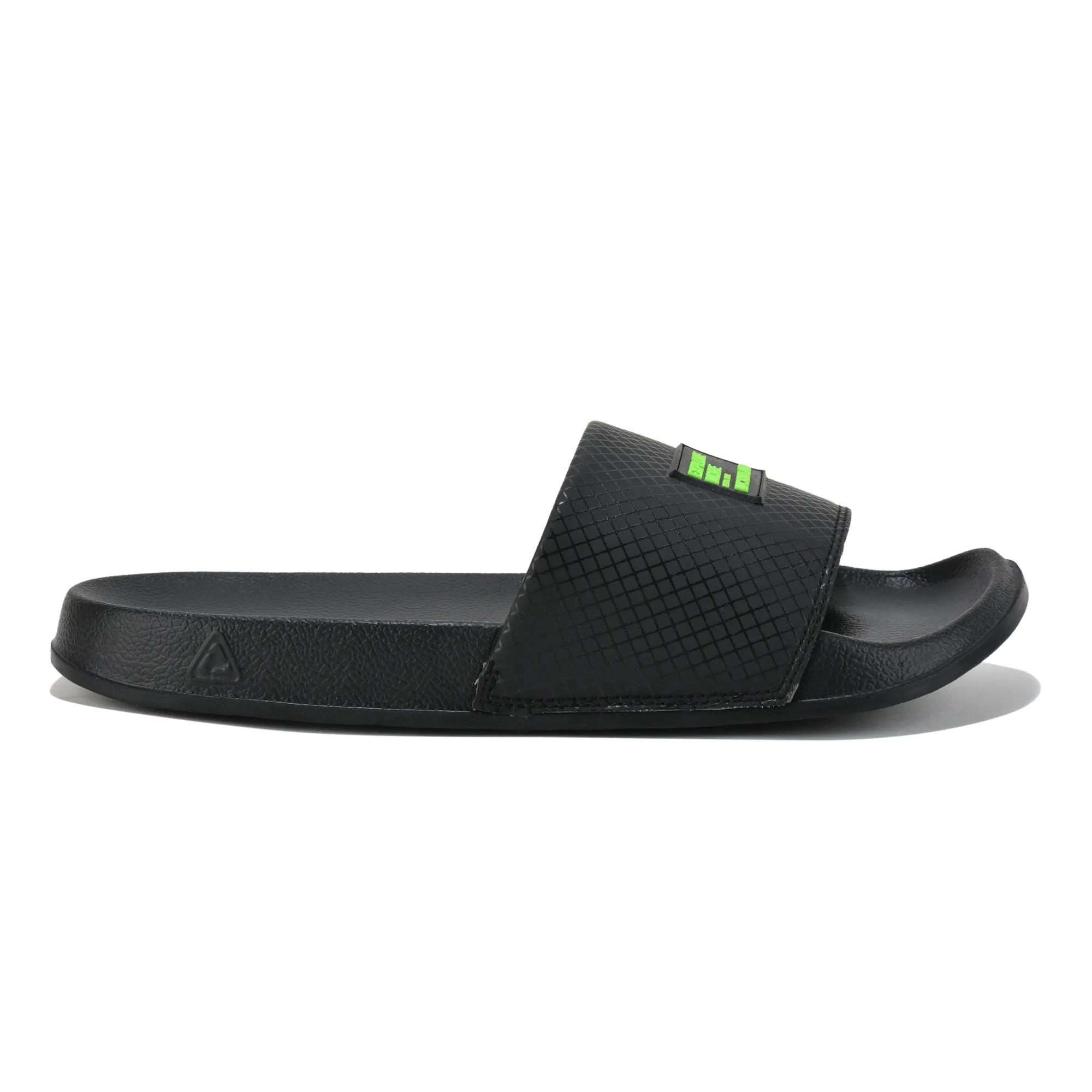 Woodland Men's Black Smooth Step Sliders - Thumbnail 2