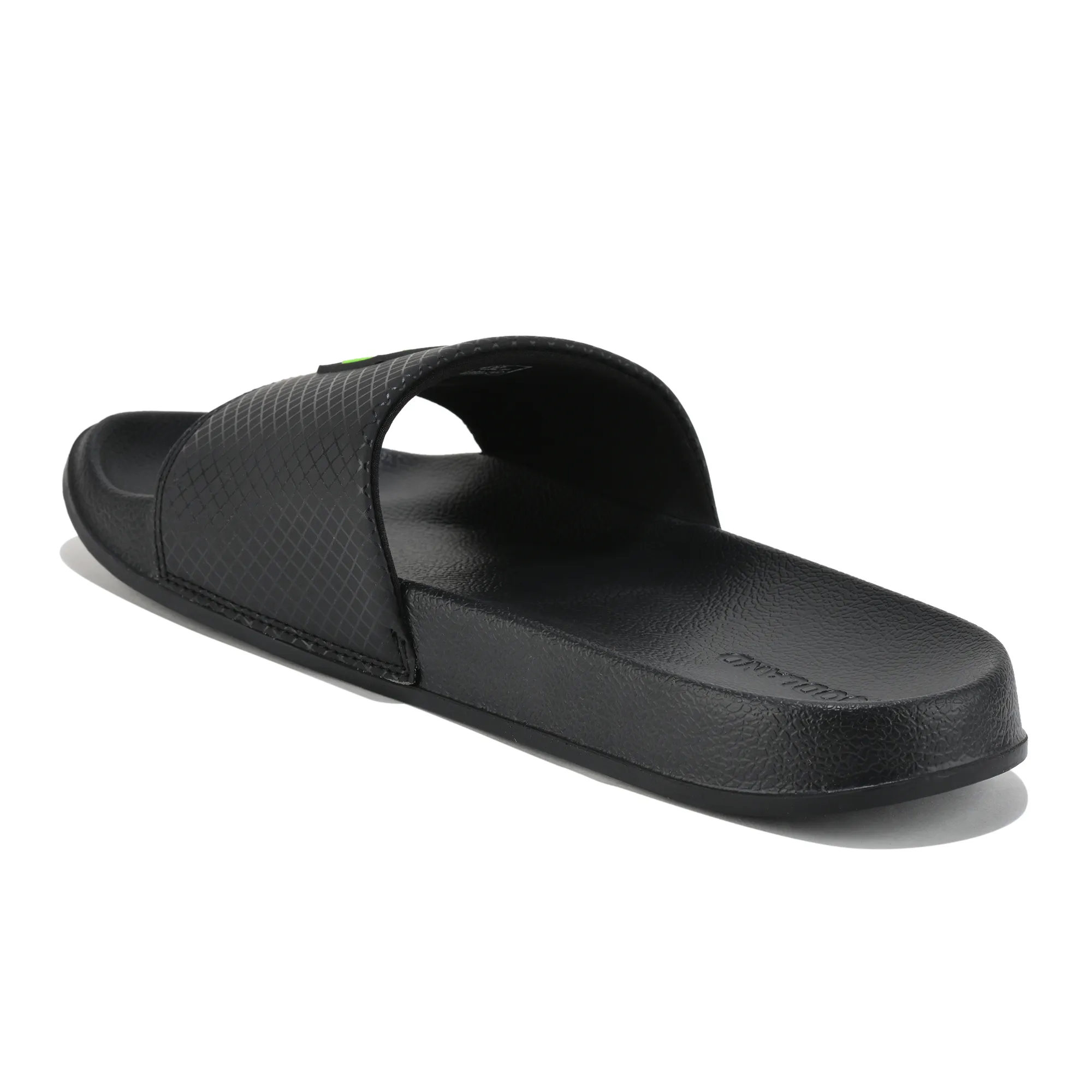 Woodland Men's Black Smooth Step Sliders - Thumbnail 7