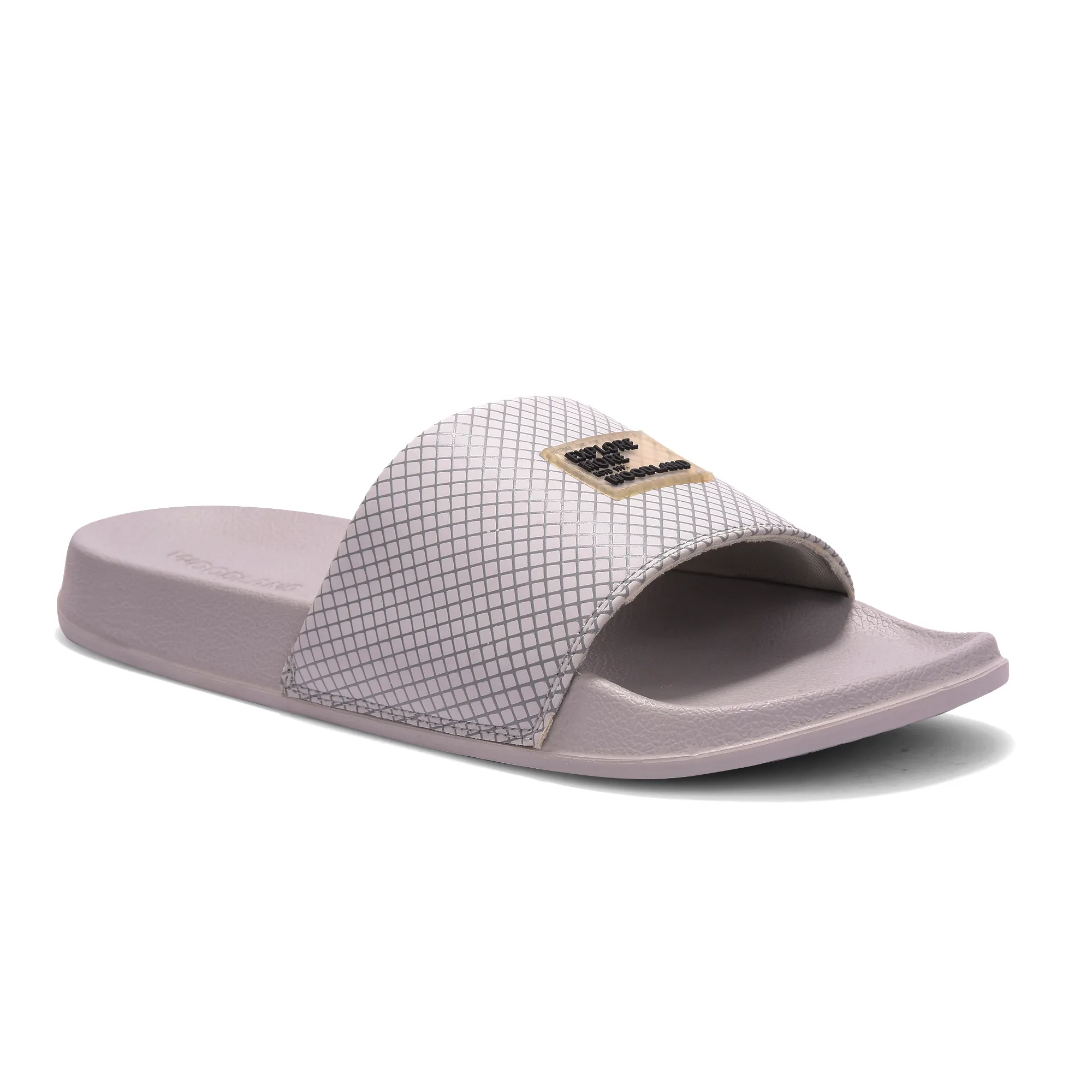 Woodland Men’s Light Grey Smooth Step Sliders - Thumbnail 3