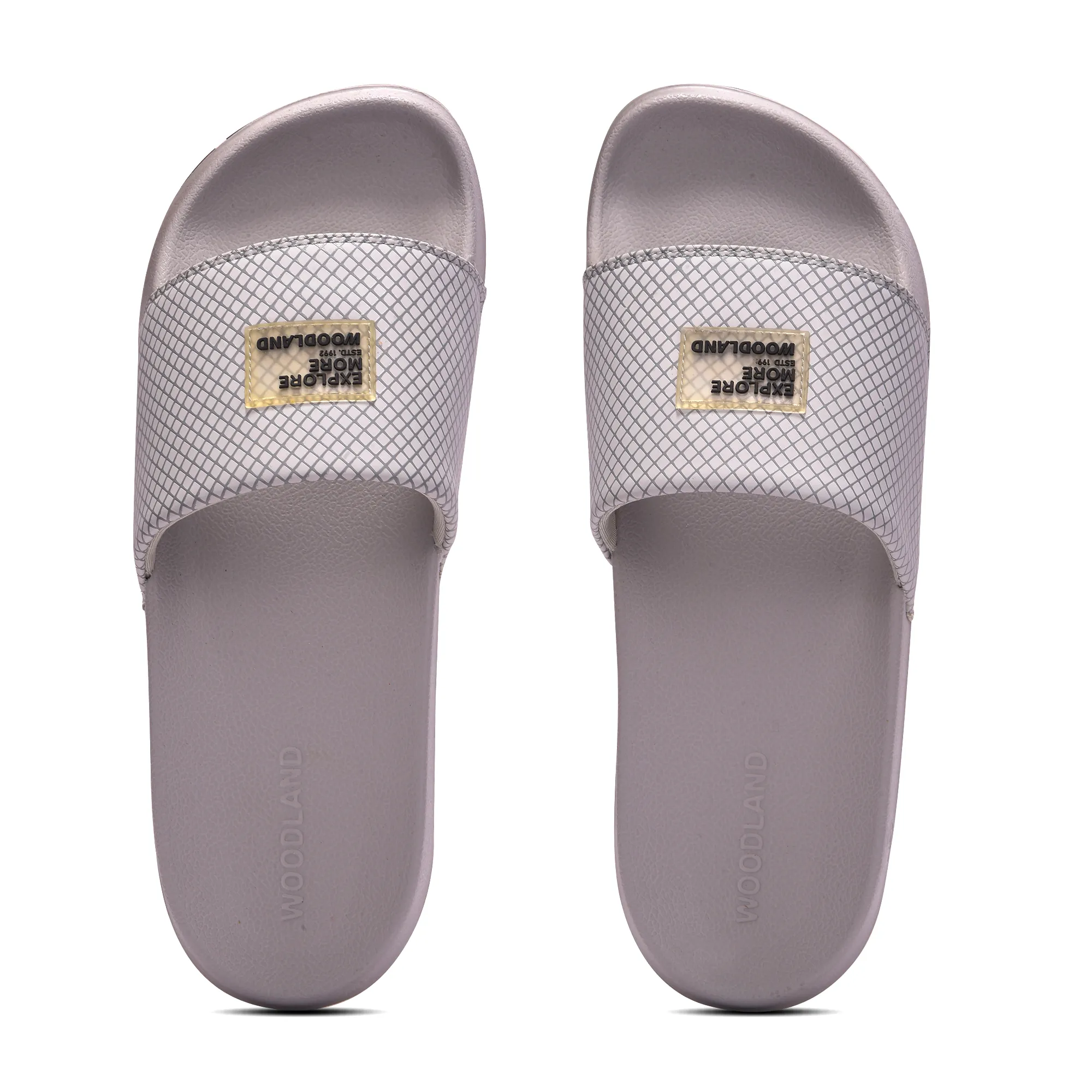 Woodland Men’s Light Grey Smooth Step Sliders - Thumbnail 5