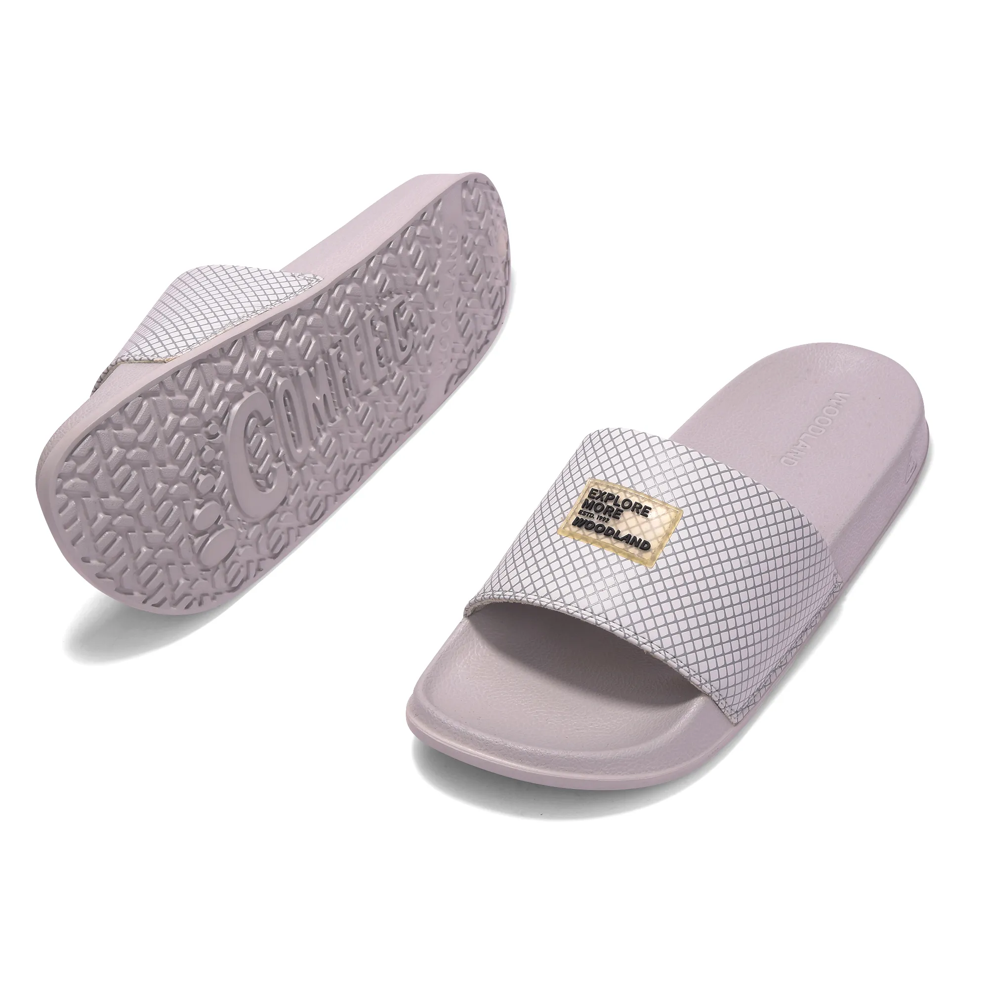 Woodland Men’s Light Grey Smooth Step Sliders - Thumbnail 6