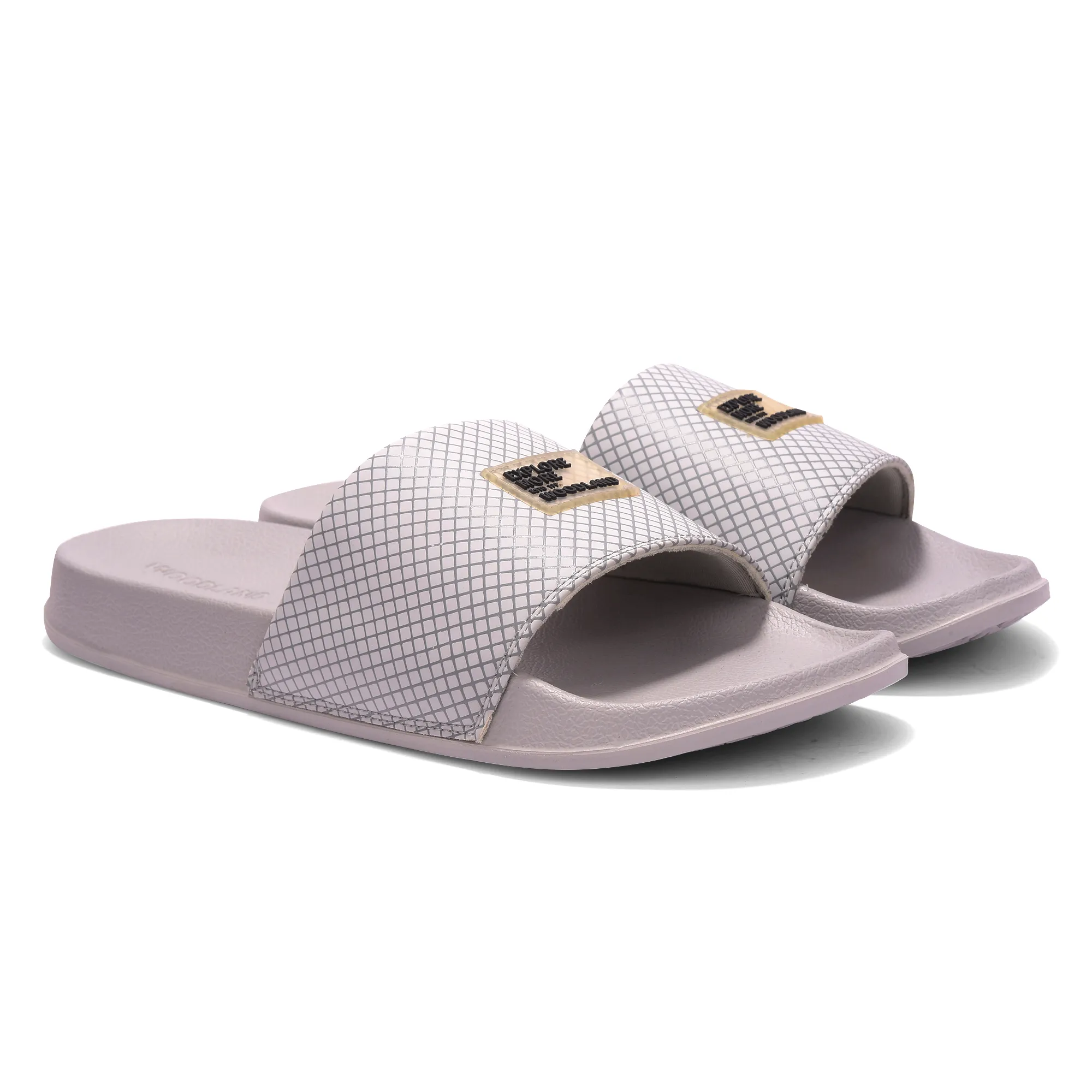 Woodland Men’s Light Grey Smooth Step Sliders - Thumbnail 8