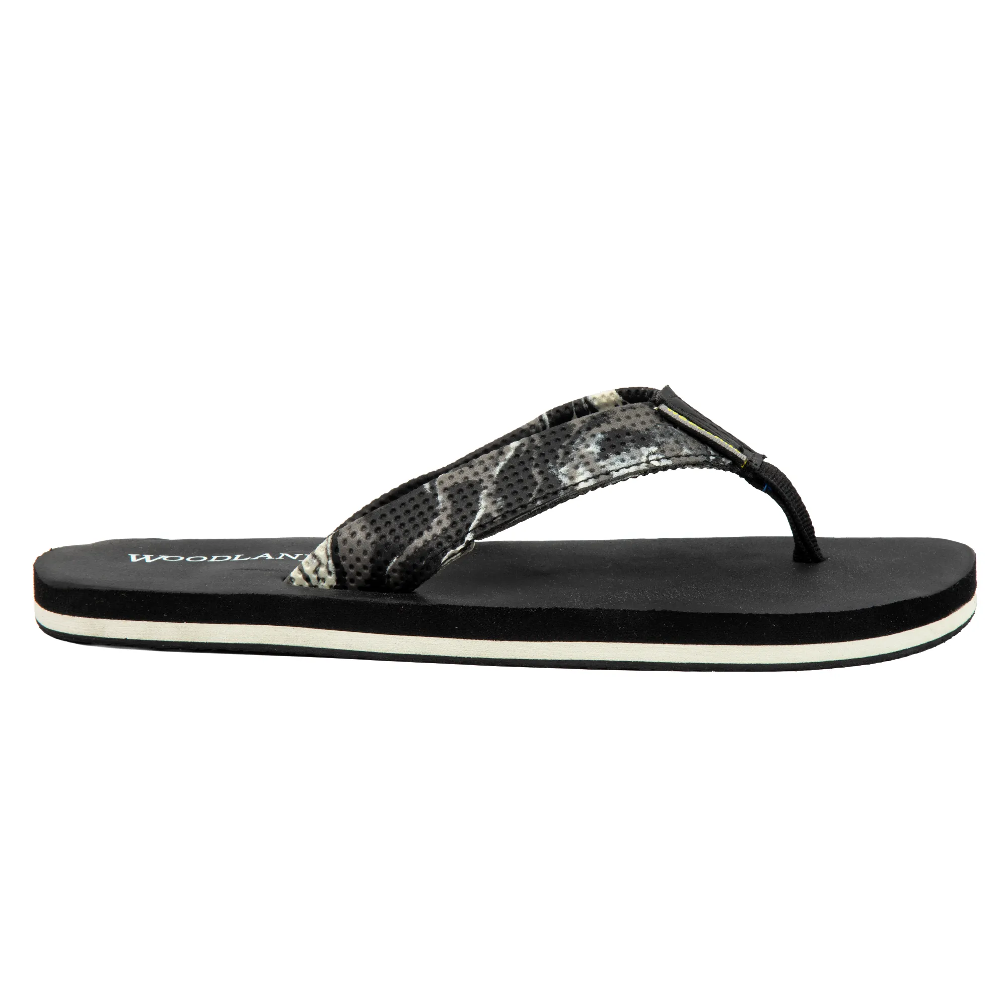 Woodland Men's Black Durable Everyday Flip Flops - Thumbnail 2