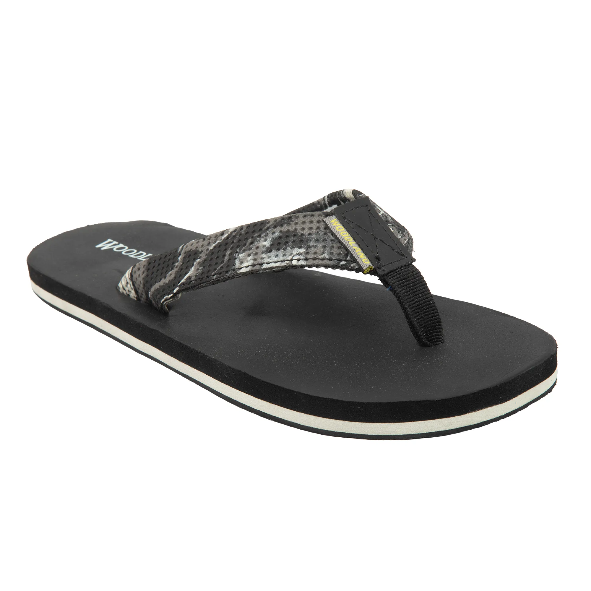 Woodland Men's Black Durable Everyday Flip Flops - Thumbnail 3