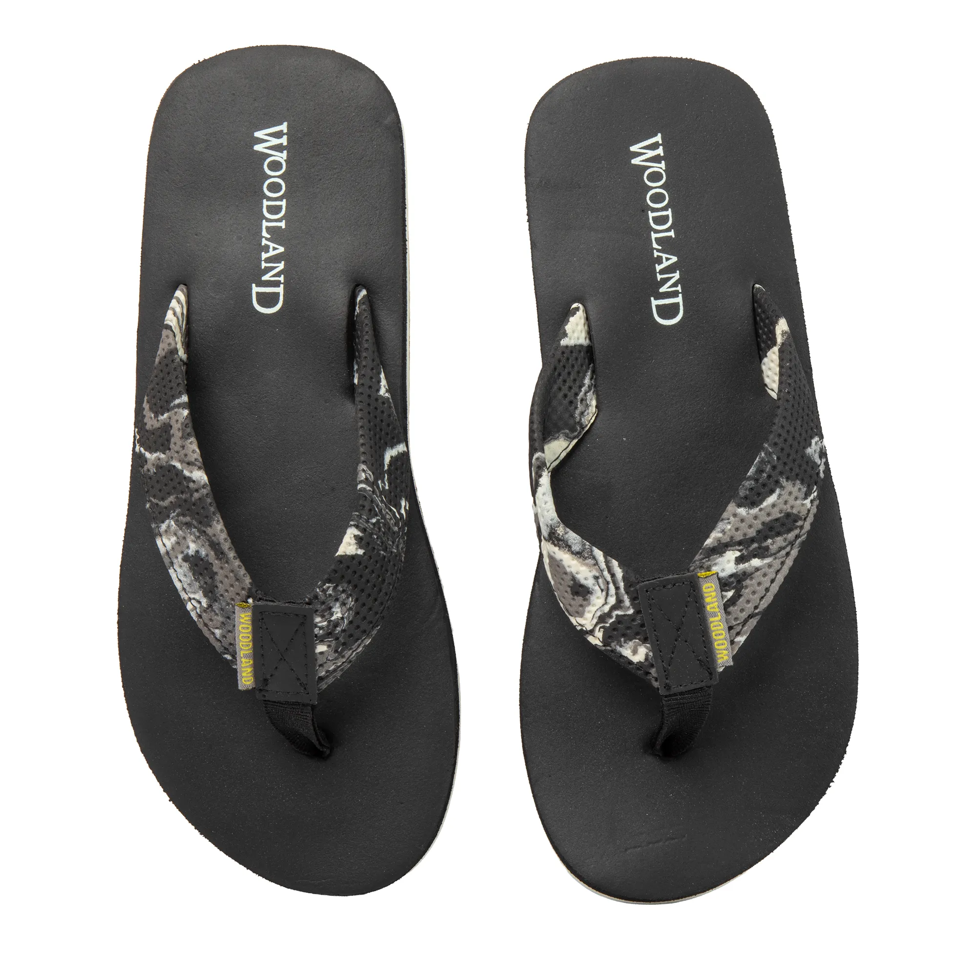 Woodland Men's Black Durable Everyday Flip Flops - Thumbnail 5