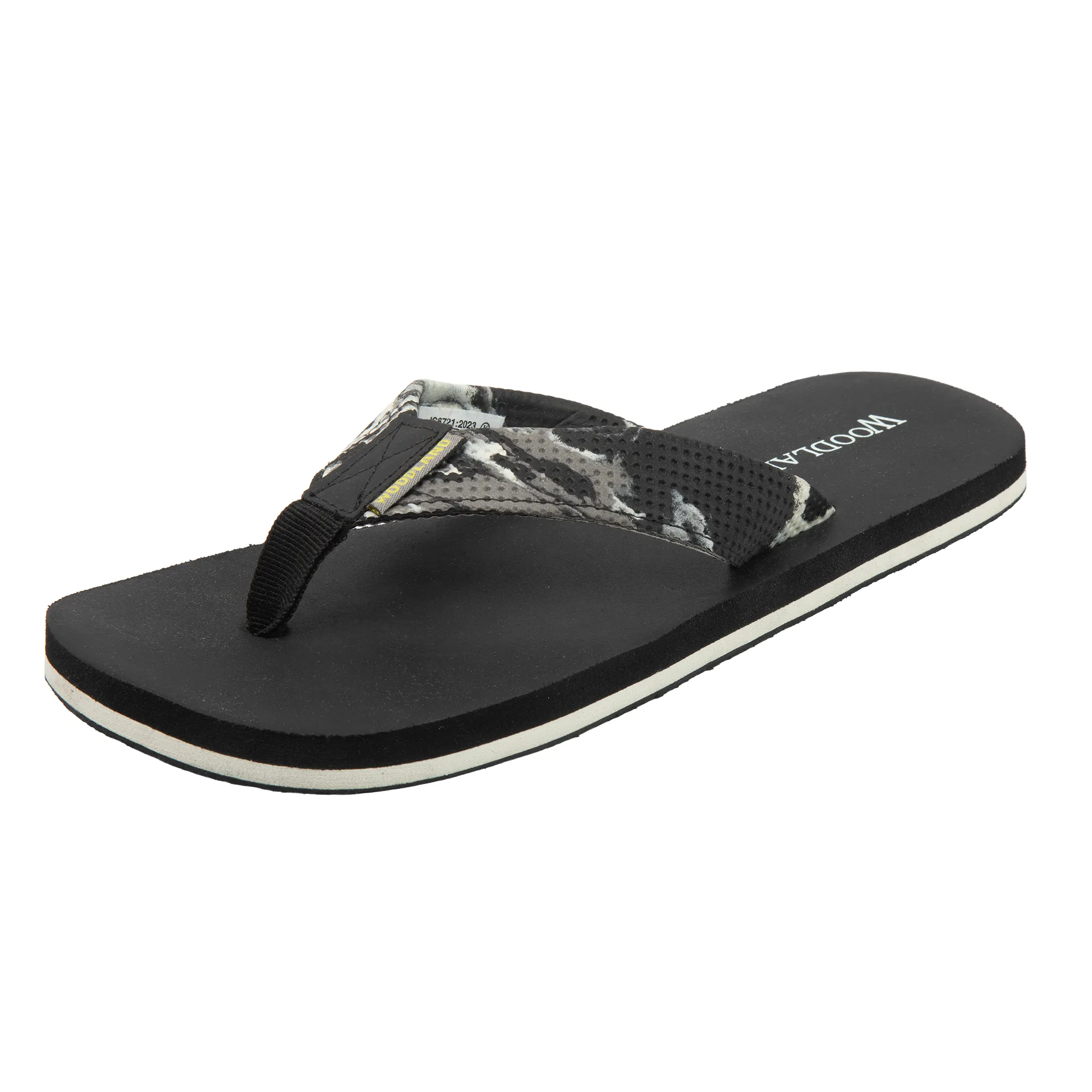 Woodland Men's Black Durable Everyday Flip Flops - Thumbnail 11