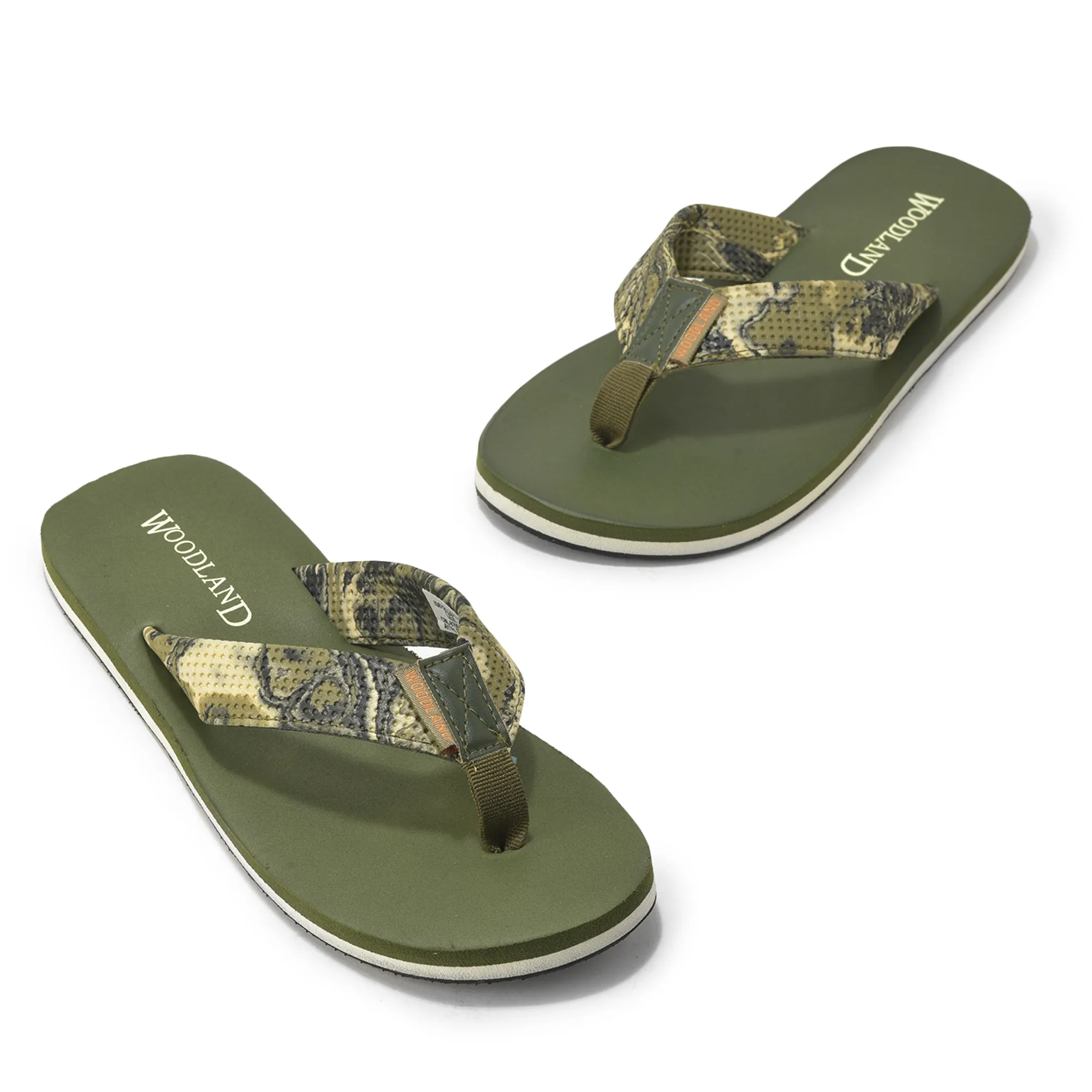 Woodland Men’s Olive Durable Everyday Flip Flops - Thumbnail 4