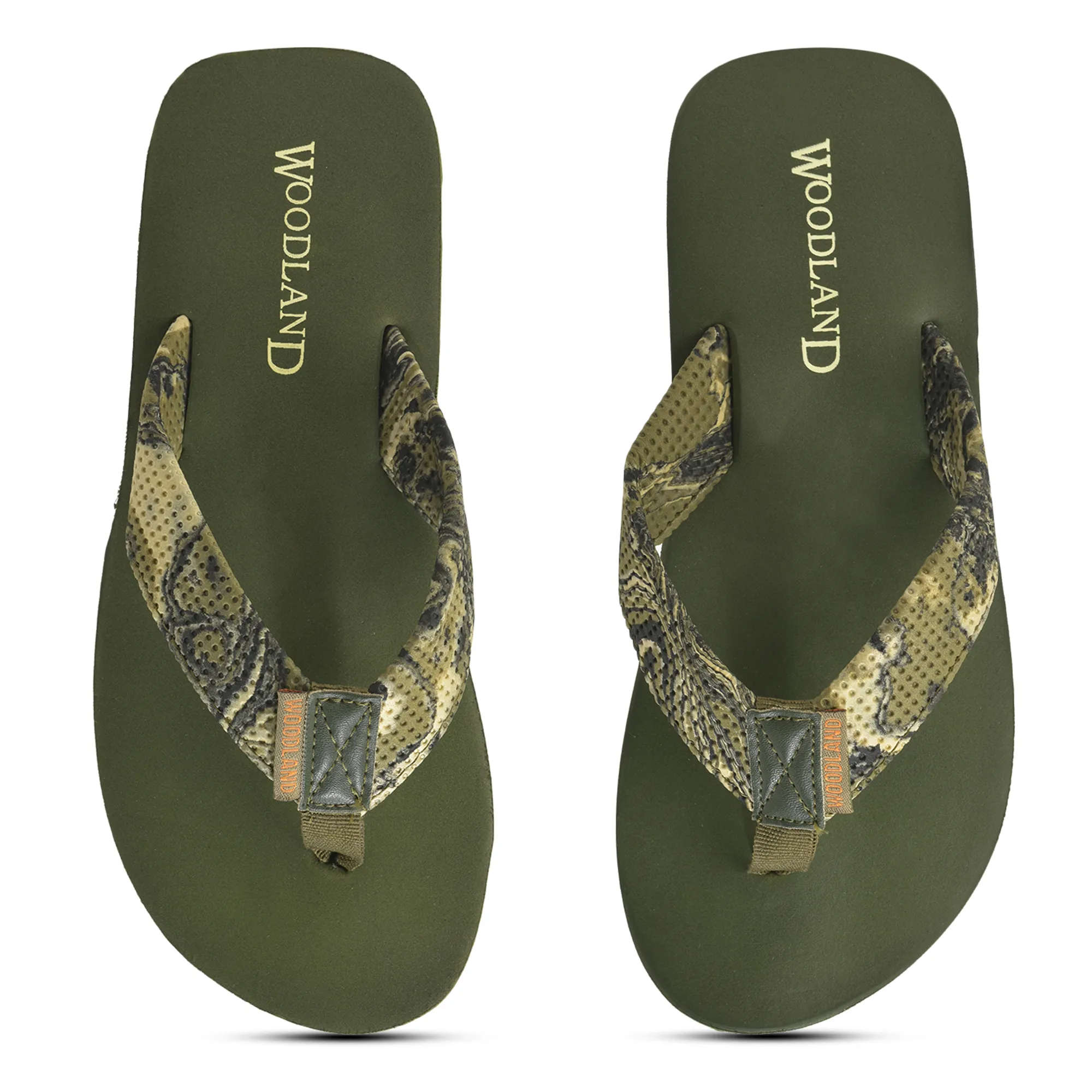 Woodland Men’s Olive Durable Everyday Flip Flops - Thumbnail 5