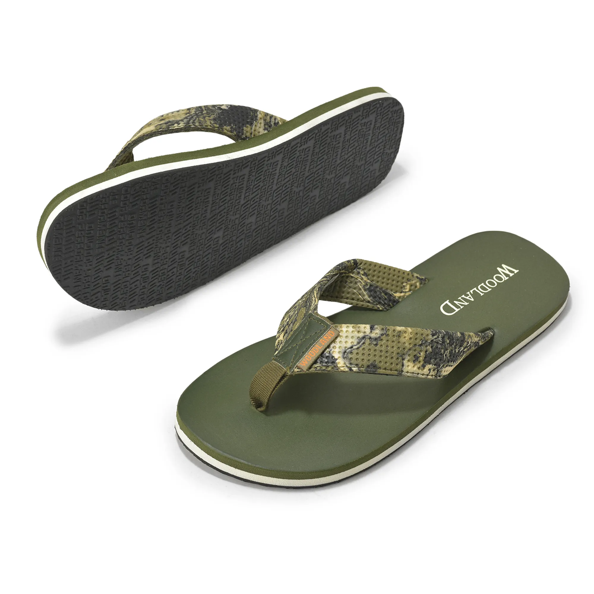 Woodland Men’s Olive Durable Everyday Flip Flops - Thumbnail 6