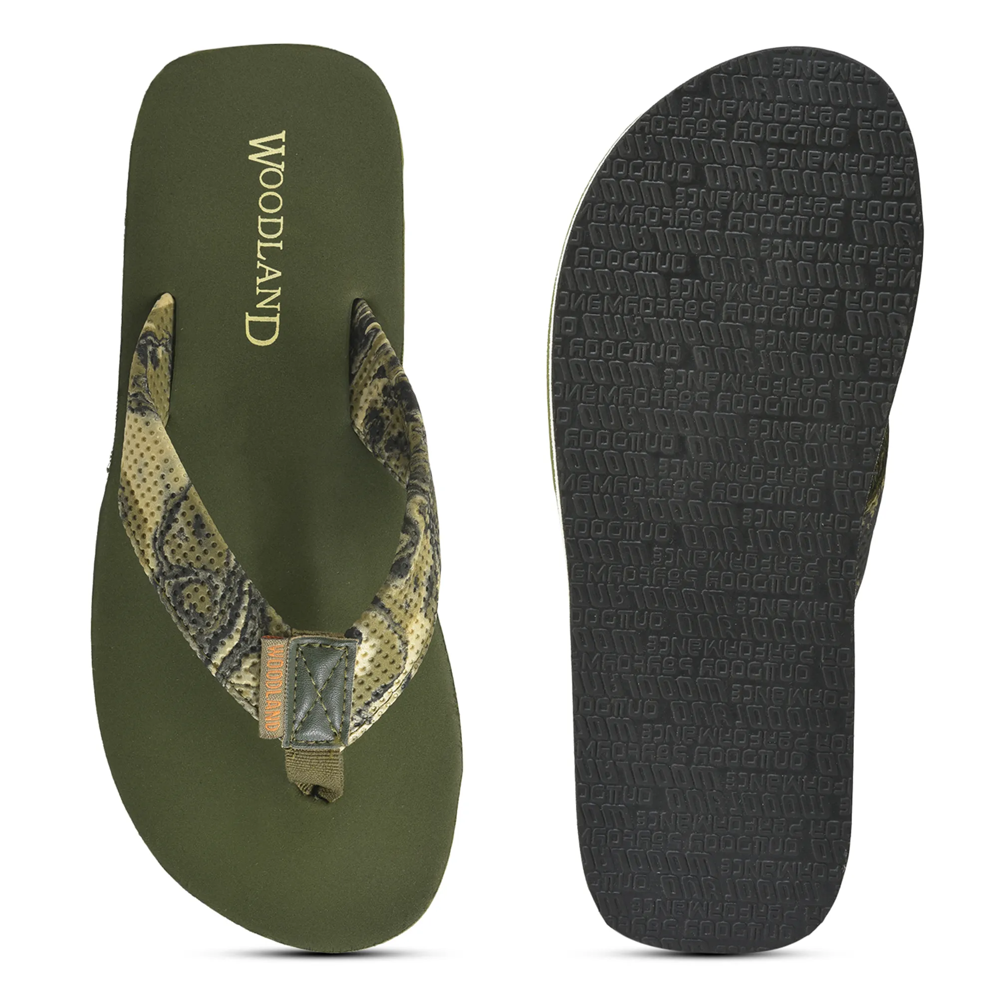 Woodland Men’s Olive Durable Everyday Flip Flops - Thumbnail 9