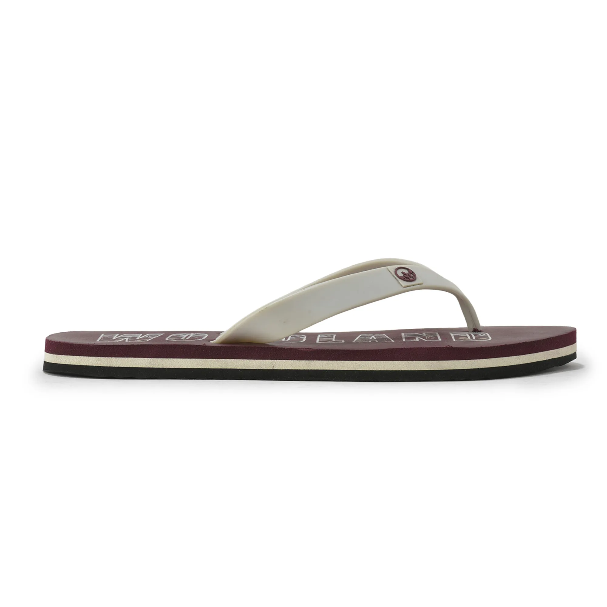Woodland Men’s Maroon Relax Pace Flip Flops - Thumbnail 2