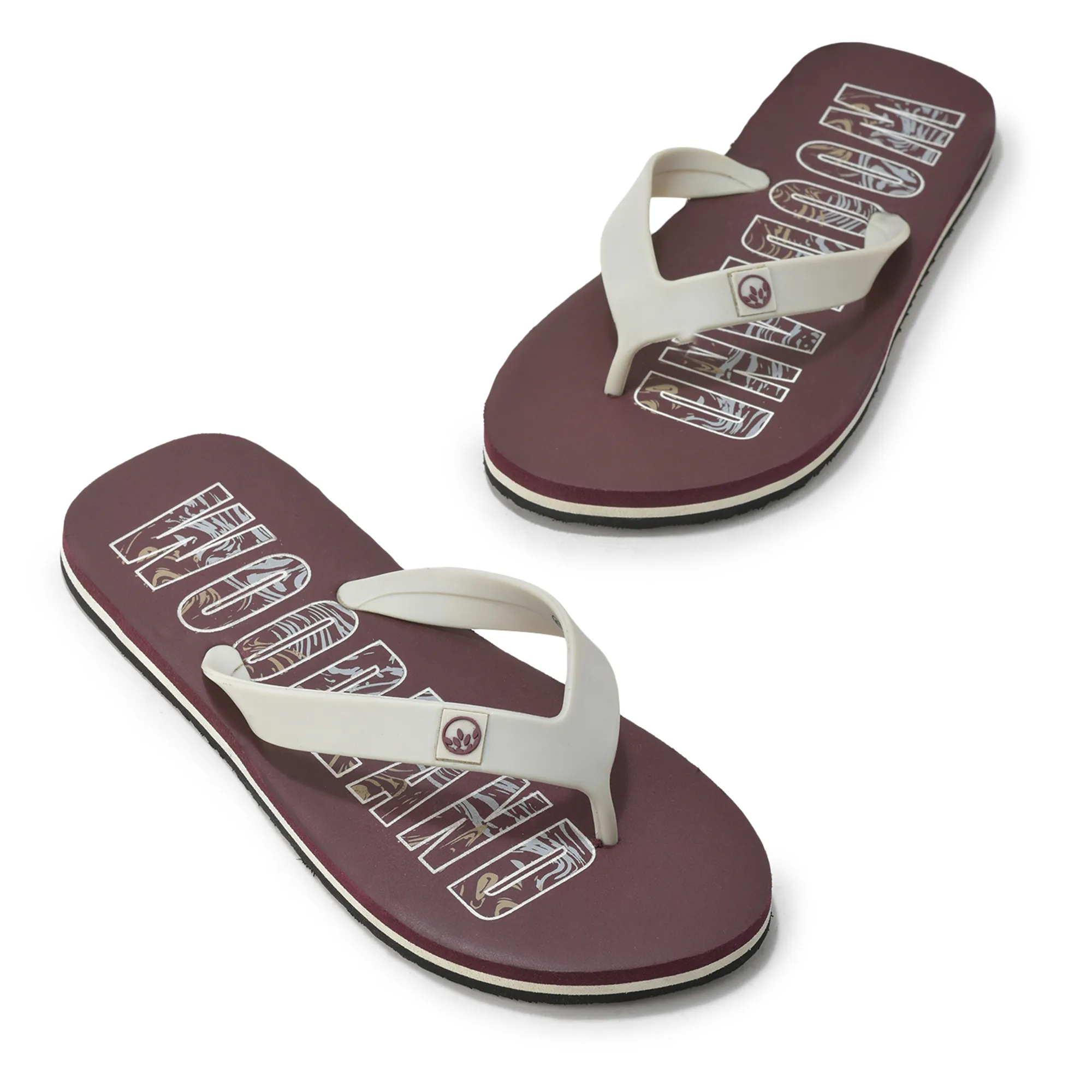 Woodland Men’s Maroon Relax Pace Flip Flops - Thumbnail 4