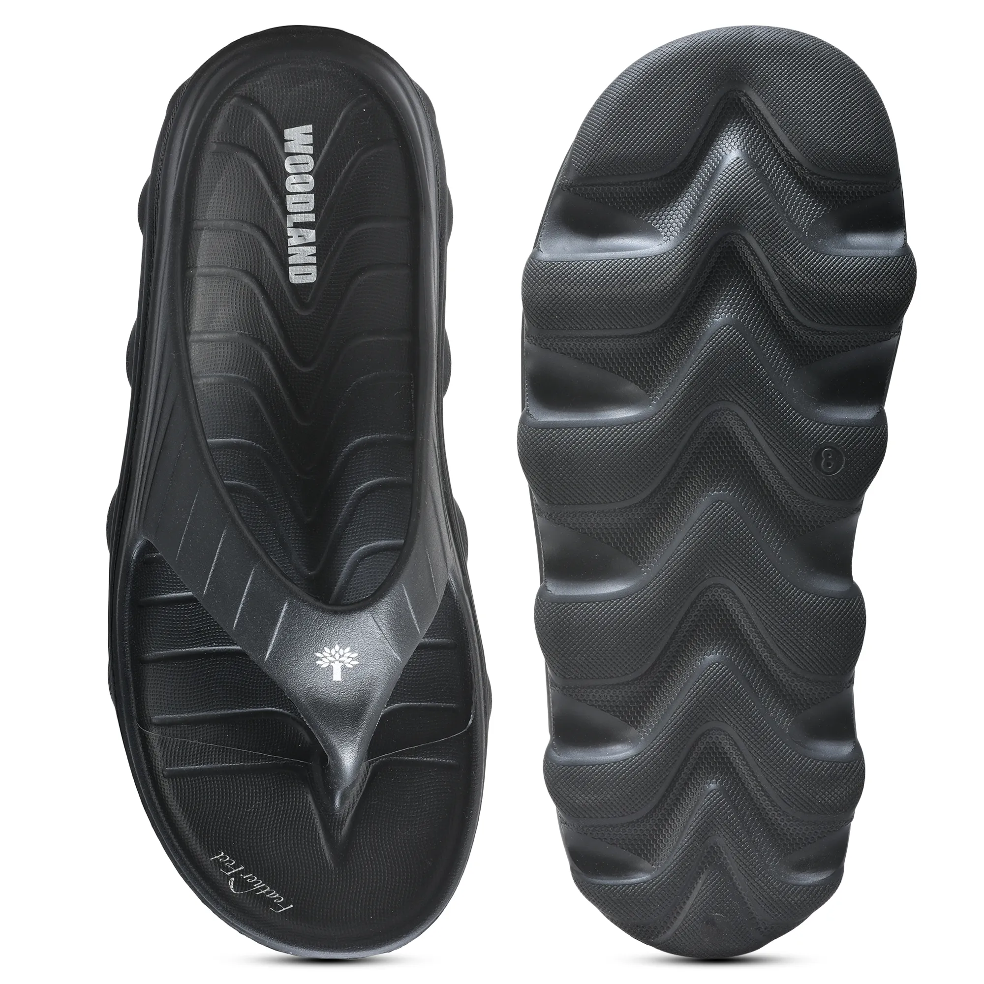 Black Eva Sports Slippers For Men - Thumbnail 7