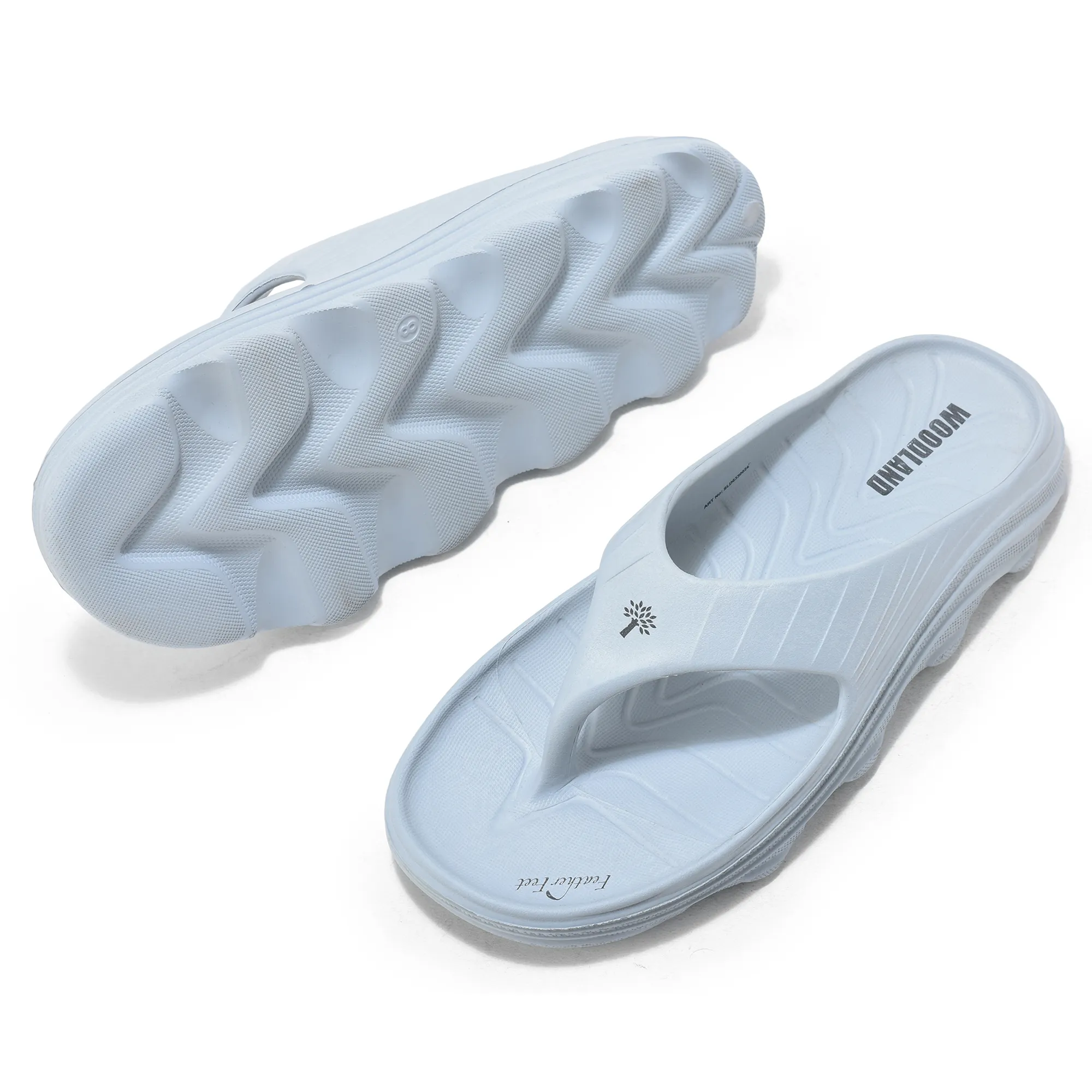 Grey Eva Sports Slippers For Men - Thumbnail 4