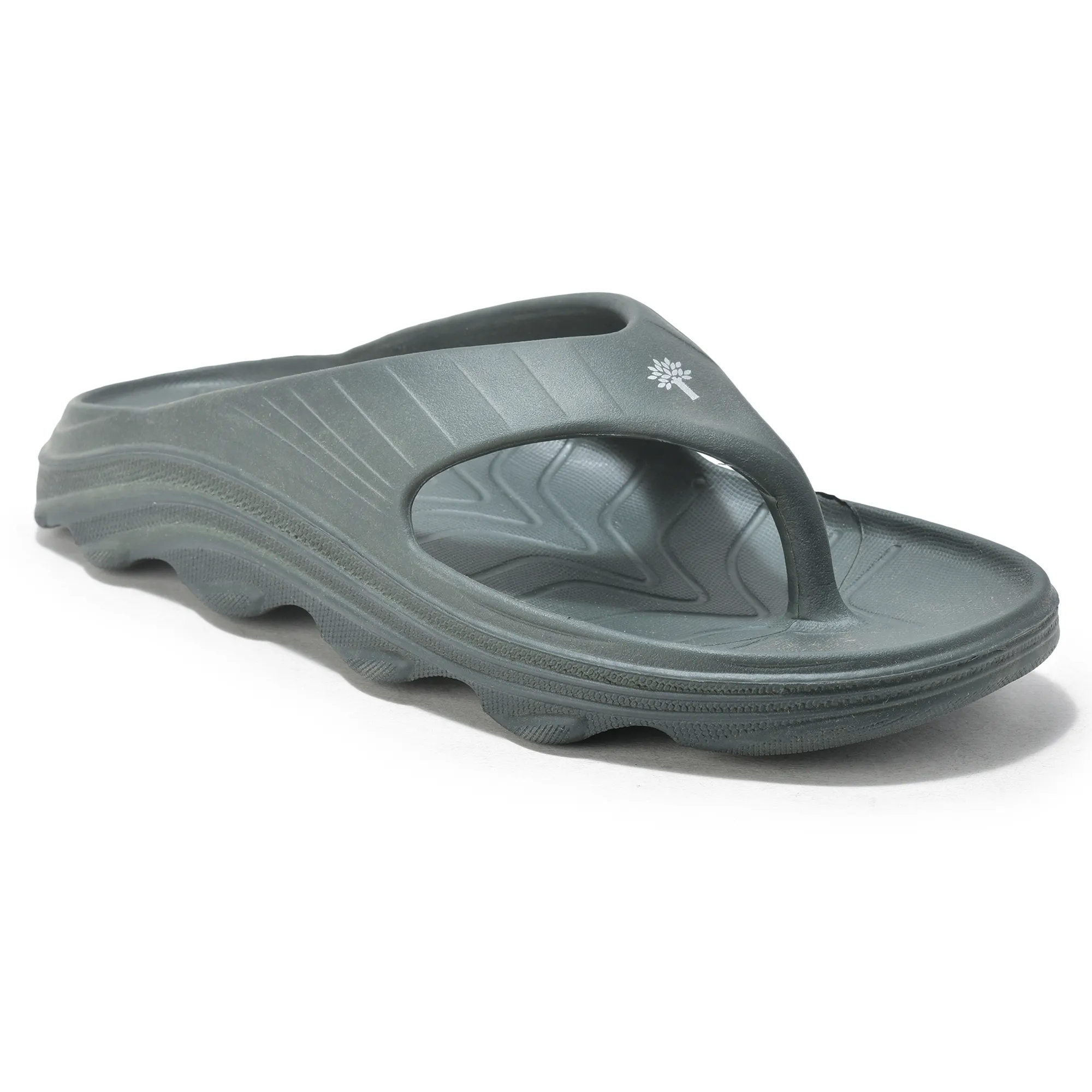 Olive Green Eva Sports Slippers For Men - Thumbnail 8