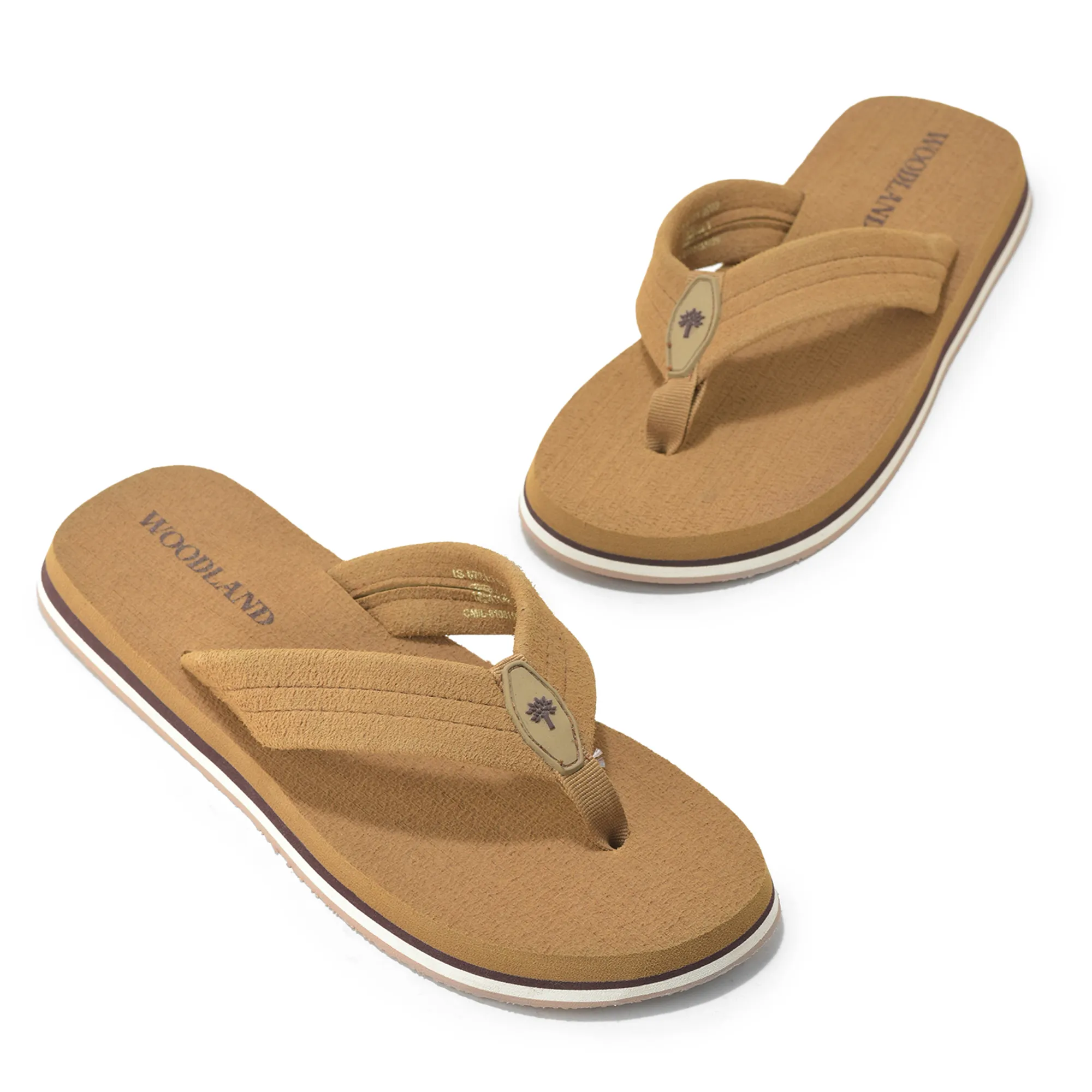 Woodland Men’s Camel Everyday Grip Flip Flops - Thumbnail 4