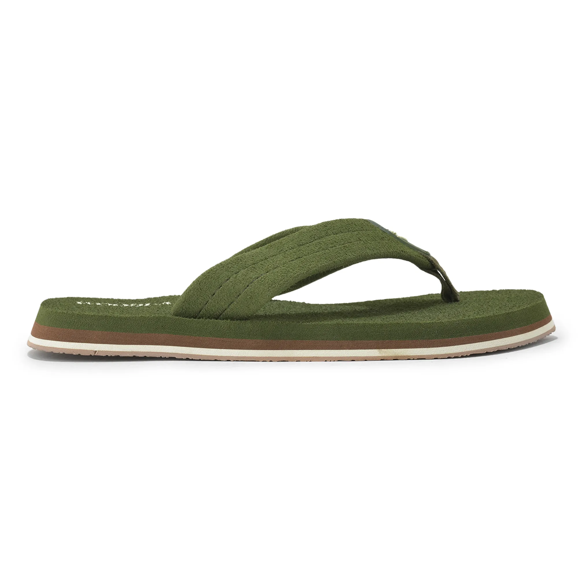 Woodland Men’s Olive Everyday Grip Flip Flops - Thumbnail 2