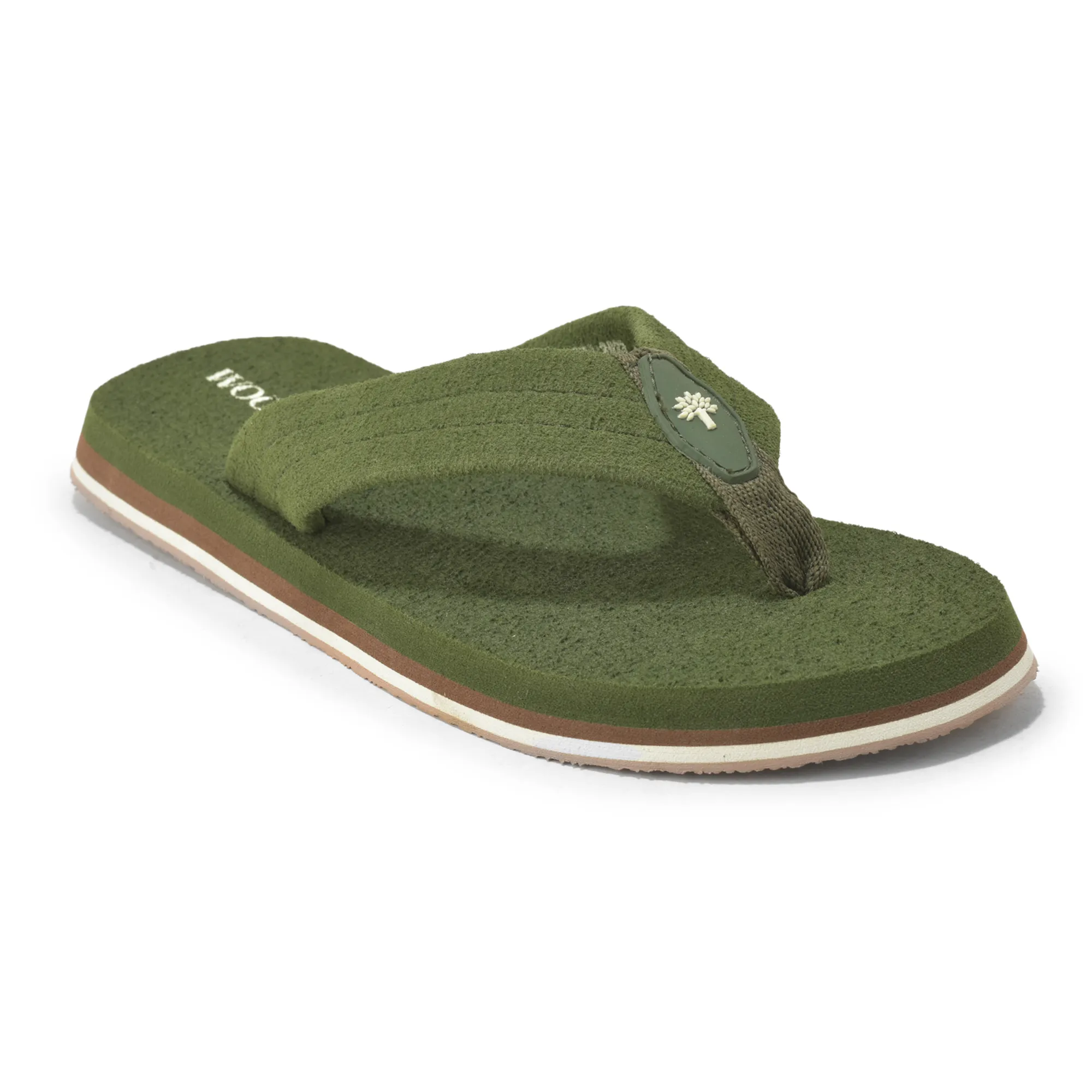 Woodland Men’s Olive Everyday Grip Flip Flops - Thumbnail 3