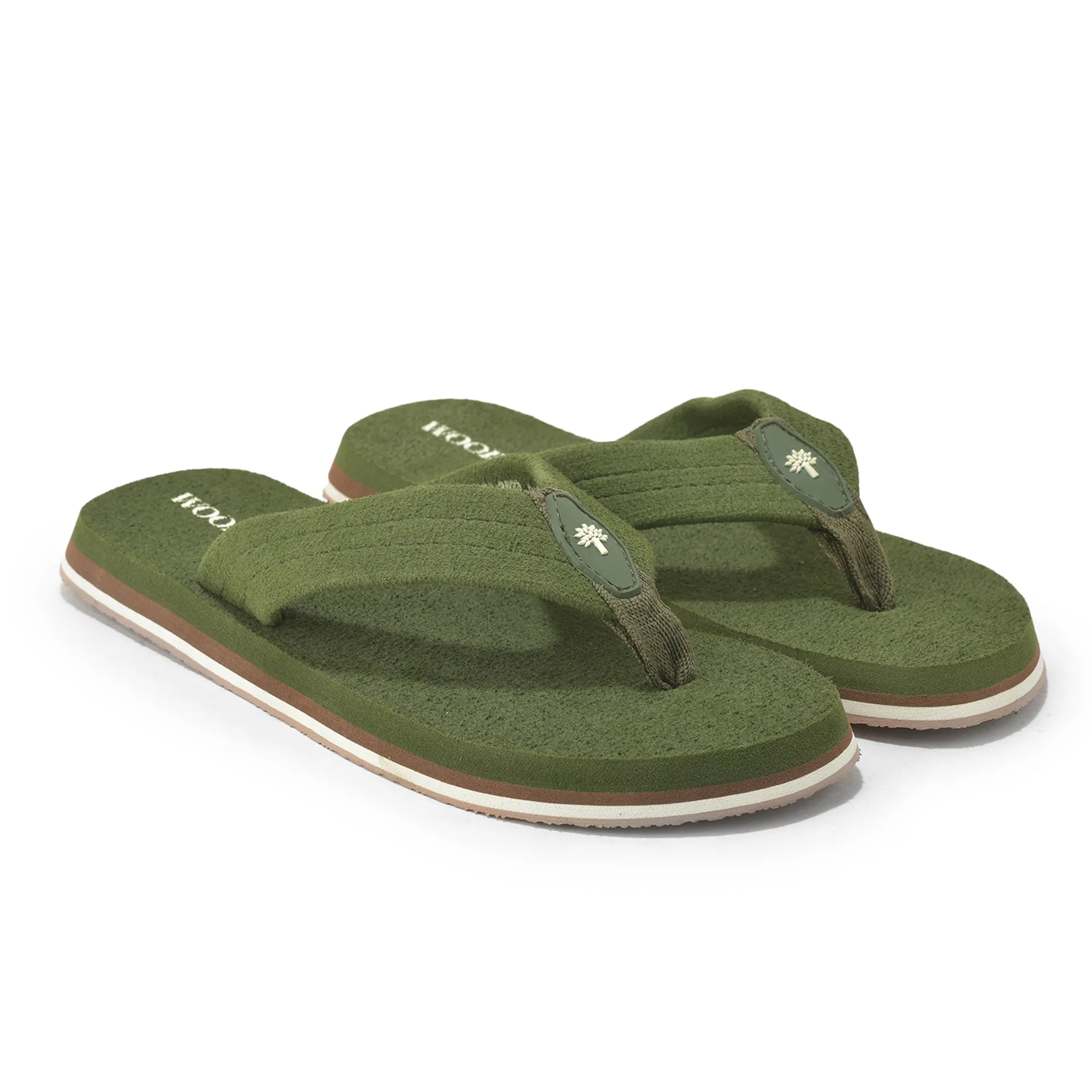 Woodland Men’s Olive Everyday Grip Flip Flops - Thumbnail 8