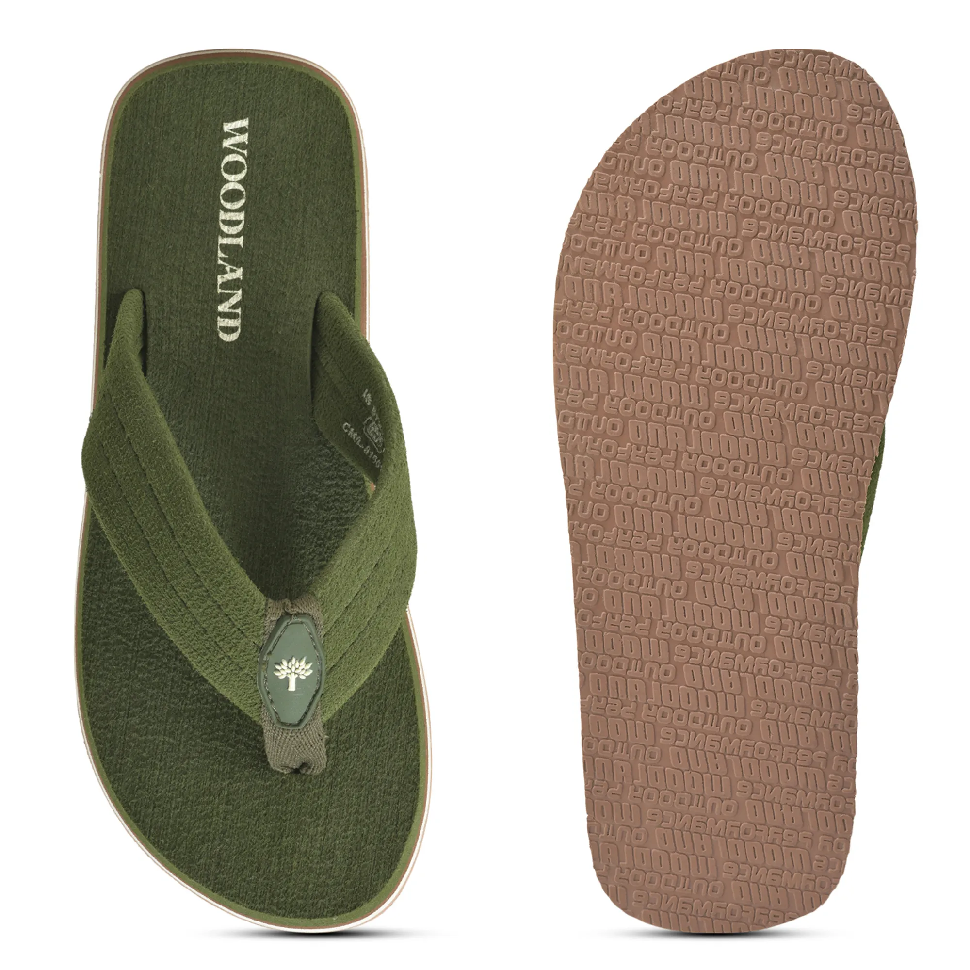 Woodland Men’s Olive Everyday Grip Flip Flops - Thumbnail 9