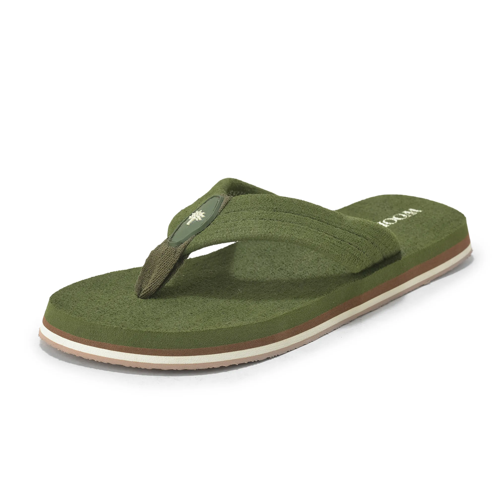 Woodland Men’s Olive Everyday Grip Flip Flops - Thumbnail 11