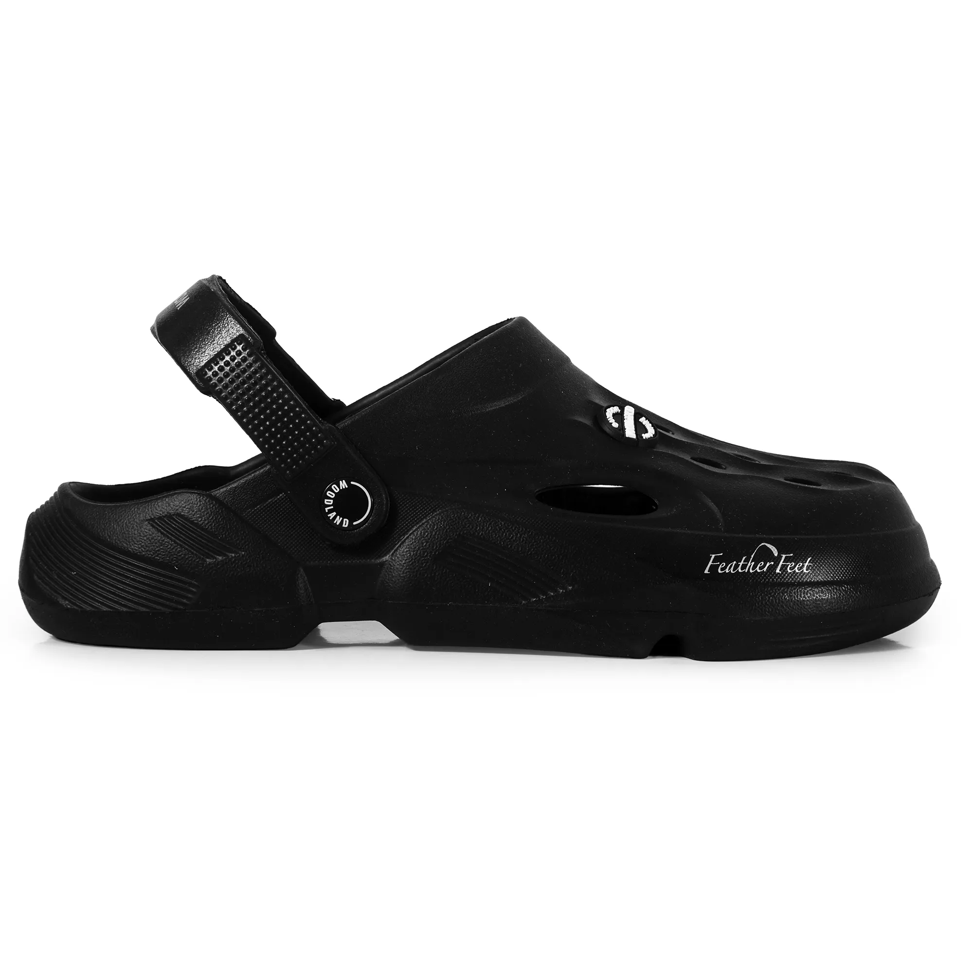 Woodland Men Black Comfort Clog Slippers - Thumbnail 2