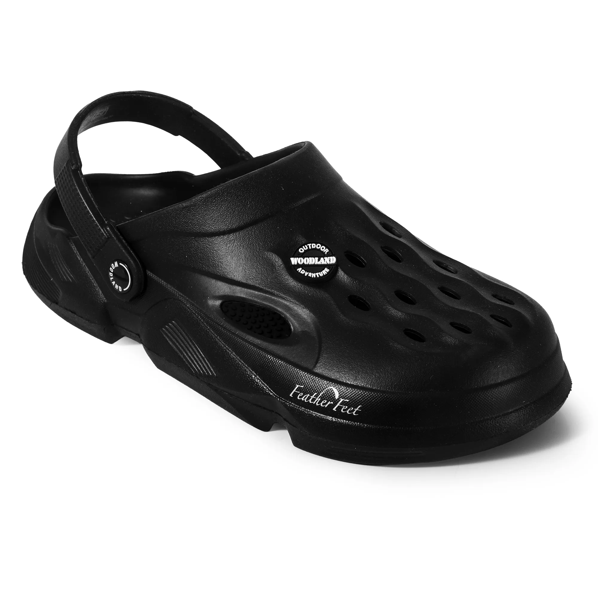 Woodland Men Black Comfort Clog Slippers - Thumbnail 11