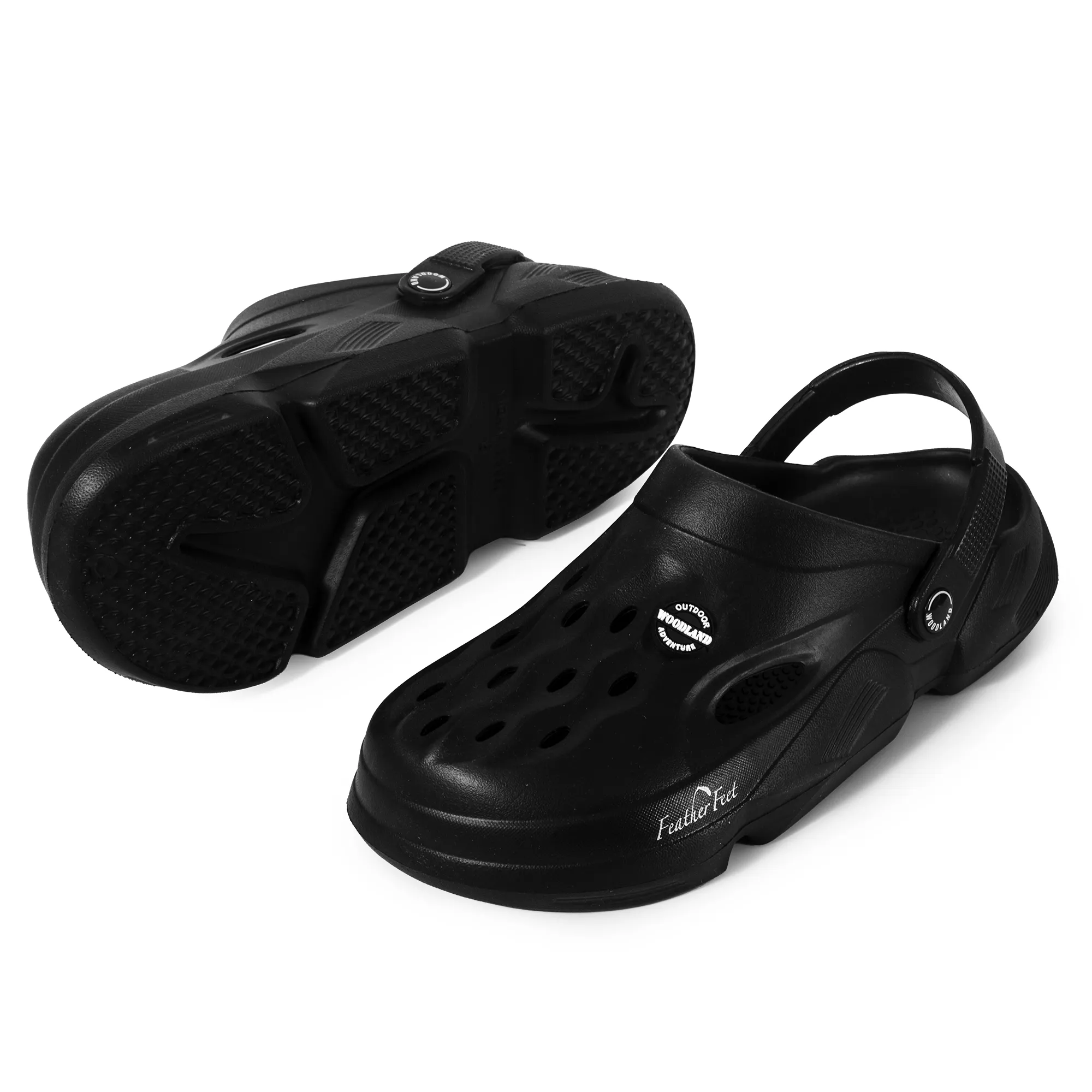 Woodland Men Black Comfort Clog Slippers - Thumbnail 6