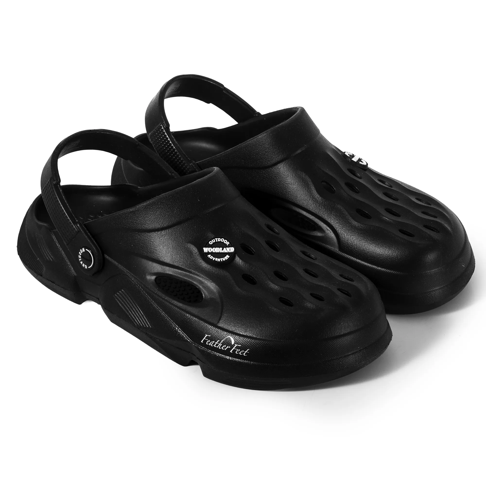 Woodland Men Black Comfort Clog Slippers - Thumbnail 8