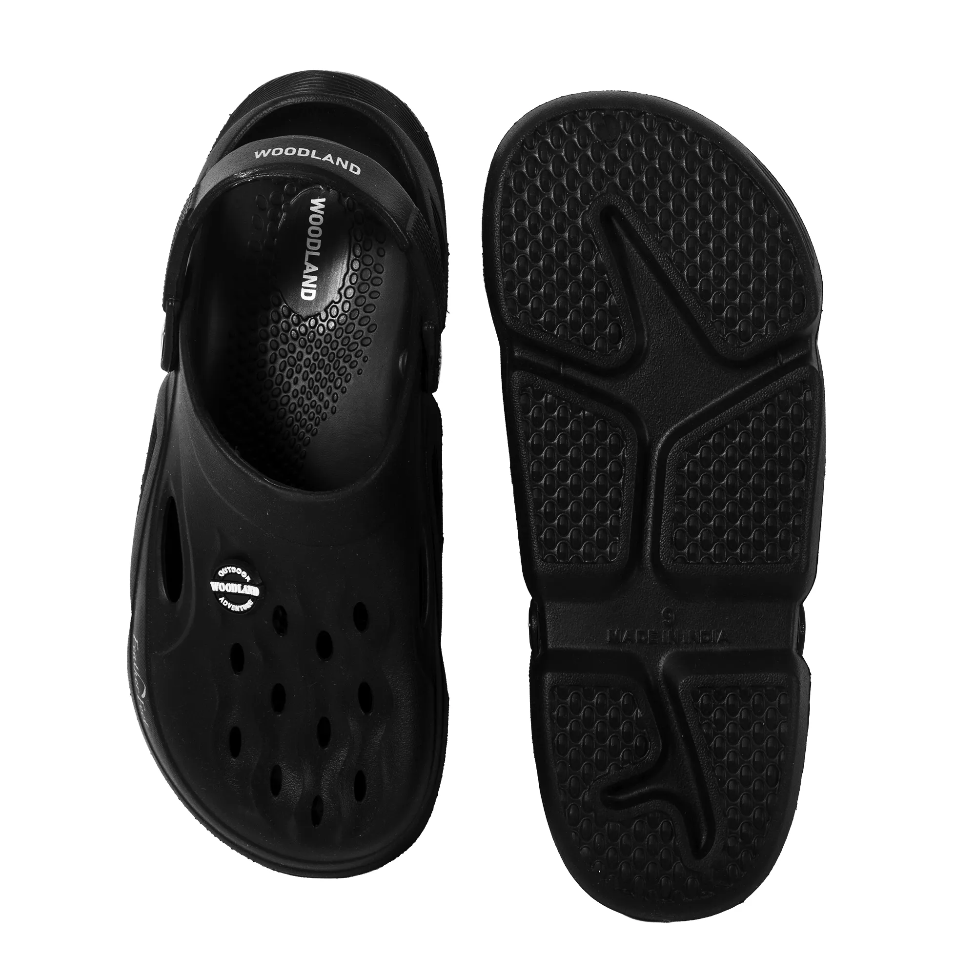 Woodland Men Black Comfort Clog Slippers - Thumbnail 9