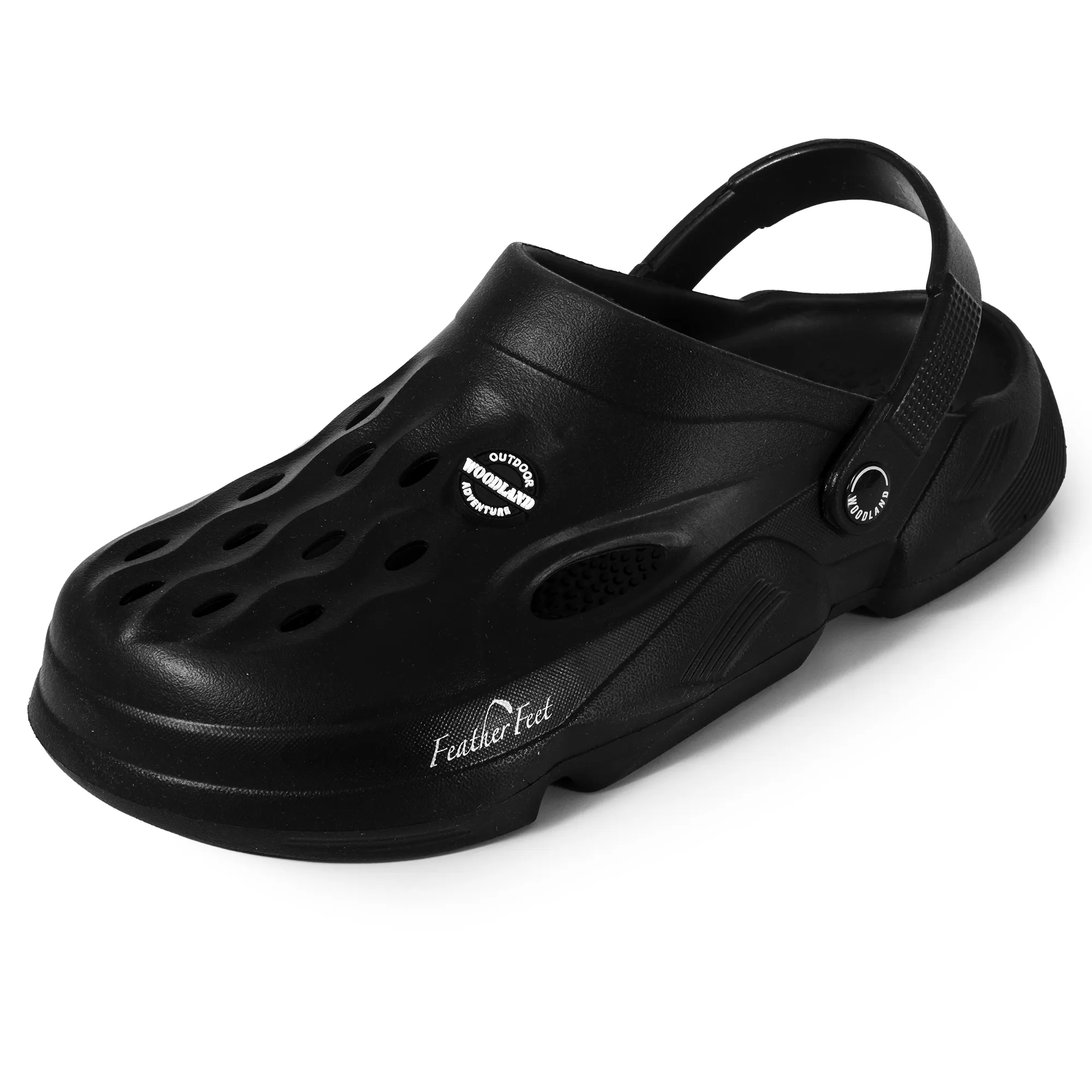 Woodland Men Black Comfort Clog Slippers - Thumbnail 10
