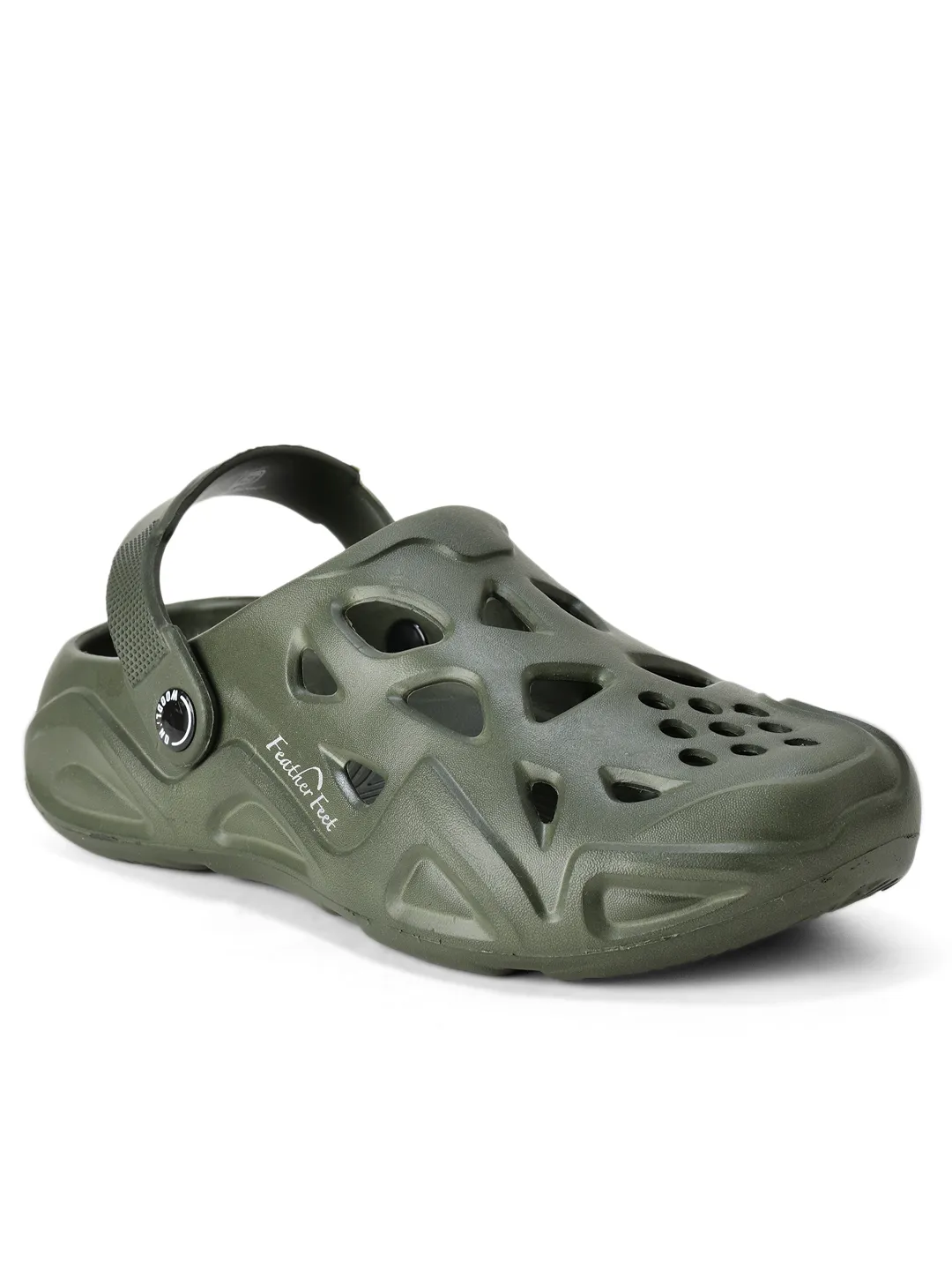Woodland Men Olive Comfort Clog Slippers - Thumbnail 12
