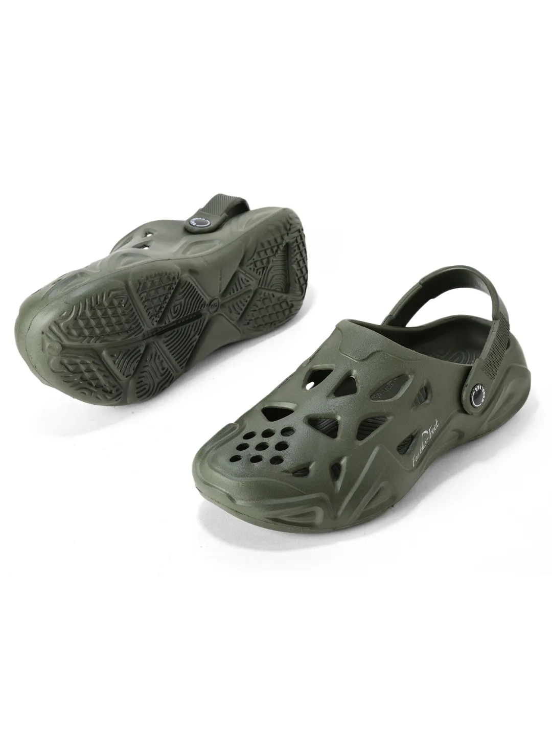 Woodland Men Olive Comfort Clog Slippers - Thumbnail 6