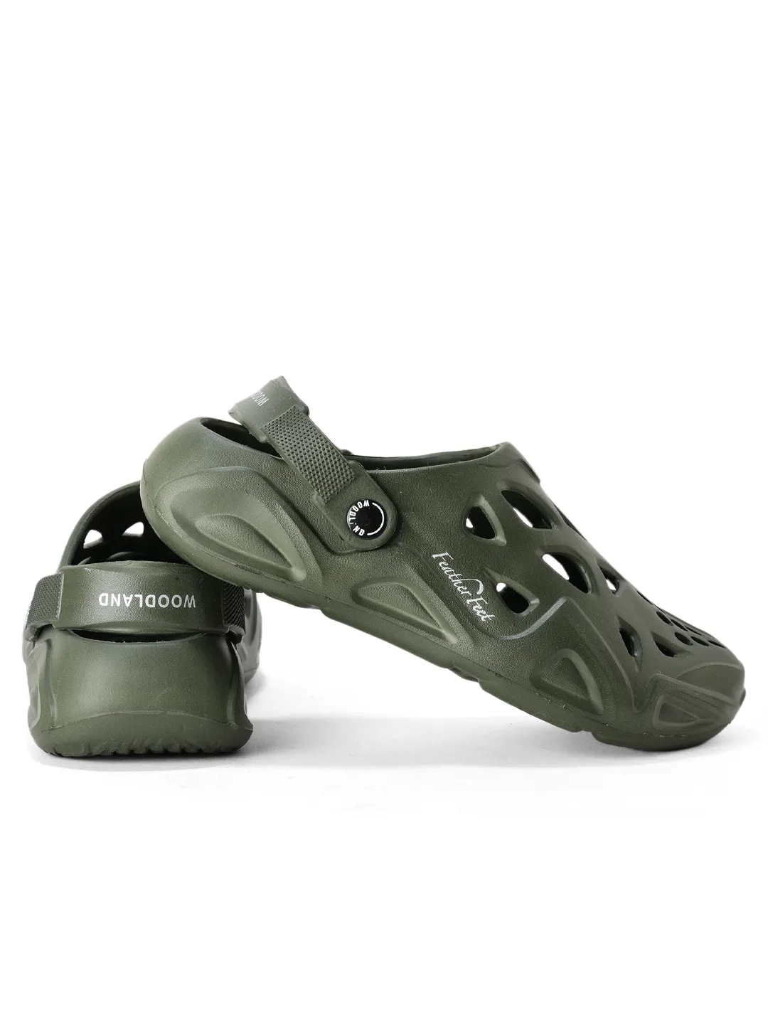 Woodland Men Olive Comfort Clog Slippers - Thumbnail 10