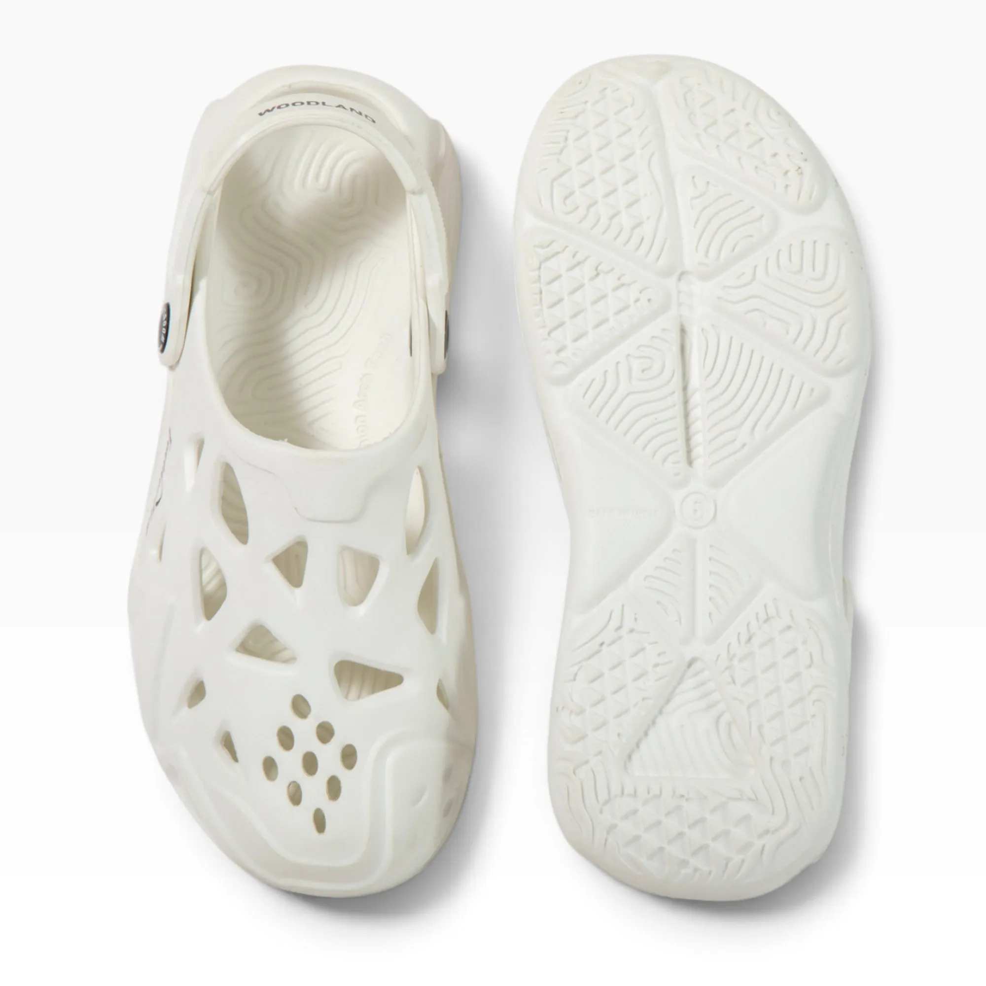 Woodland Men White Comfort Clog Slippers - Thumbnail 8