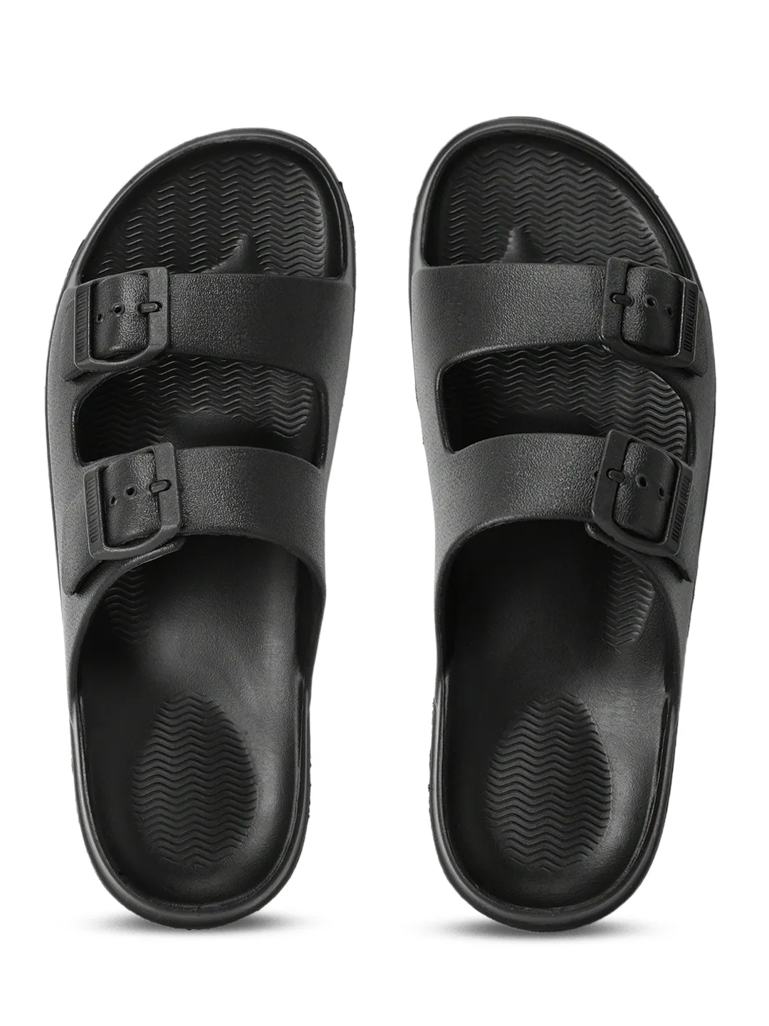 Men Black EVA Flip Flop Slippers - Thumbnail 5